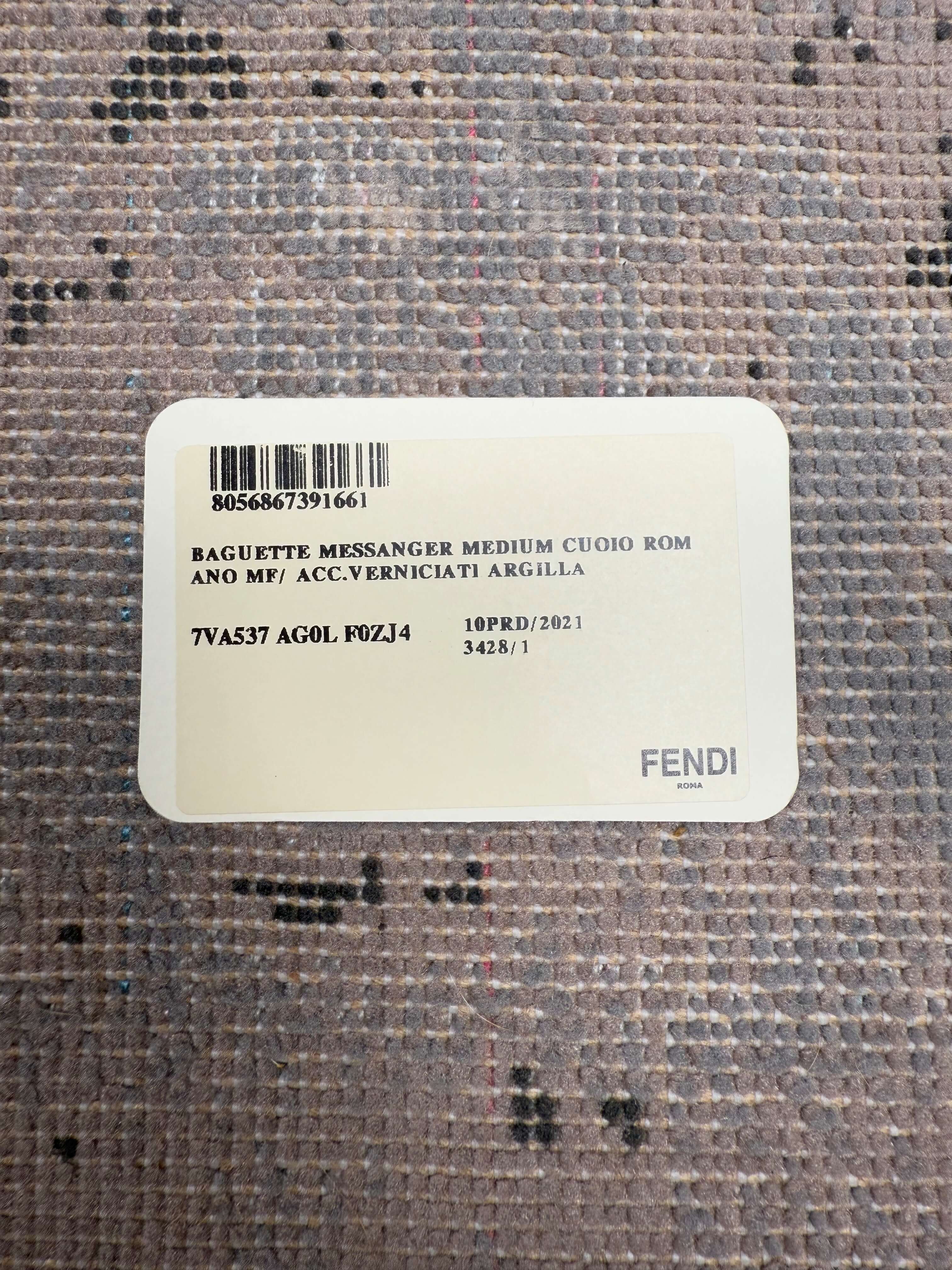 Fendi Baguette Convertible Leather Bag - Grey Fendi