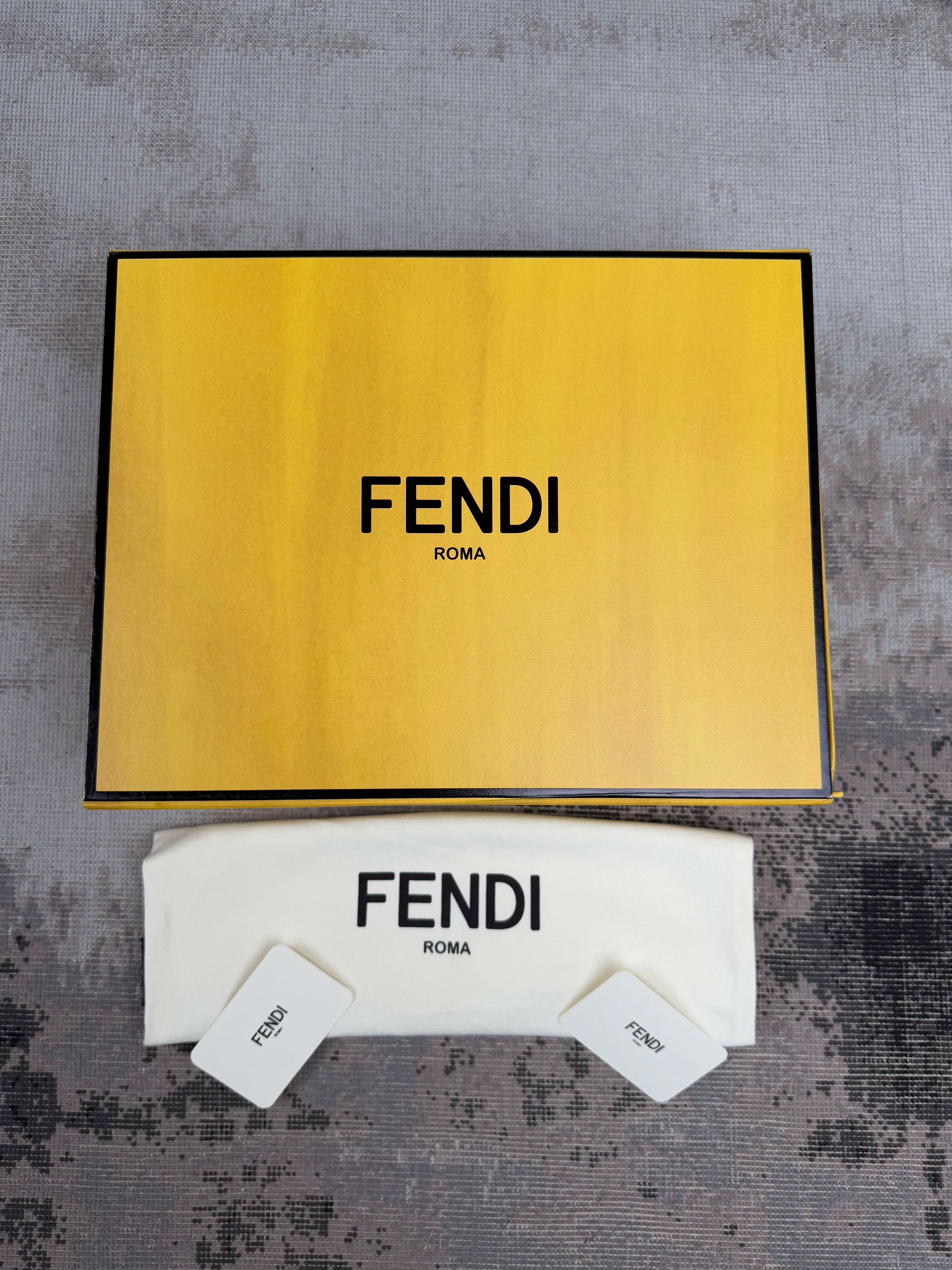 Fendi Baguette Convertible Leather Bag - Grey Fendi