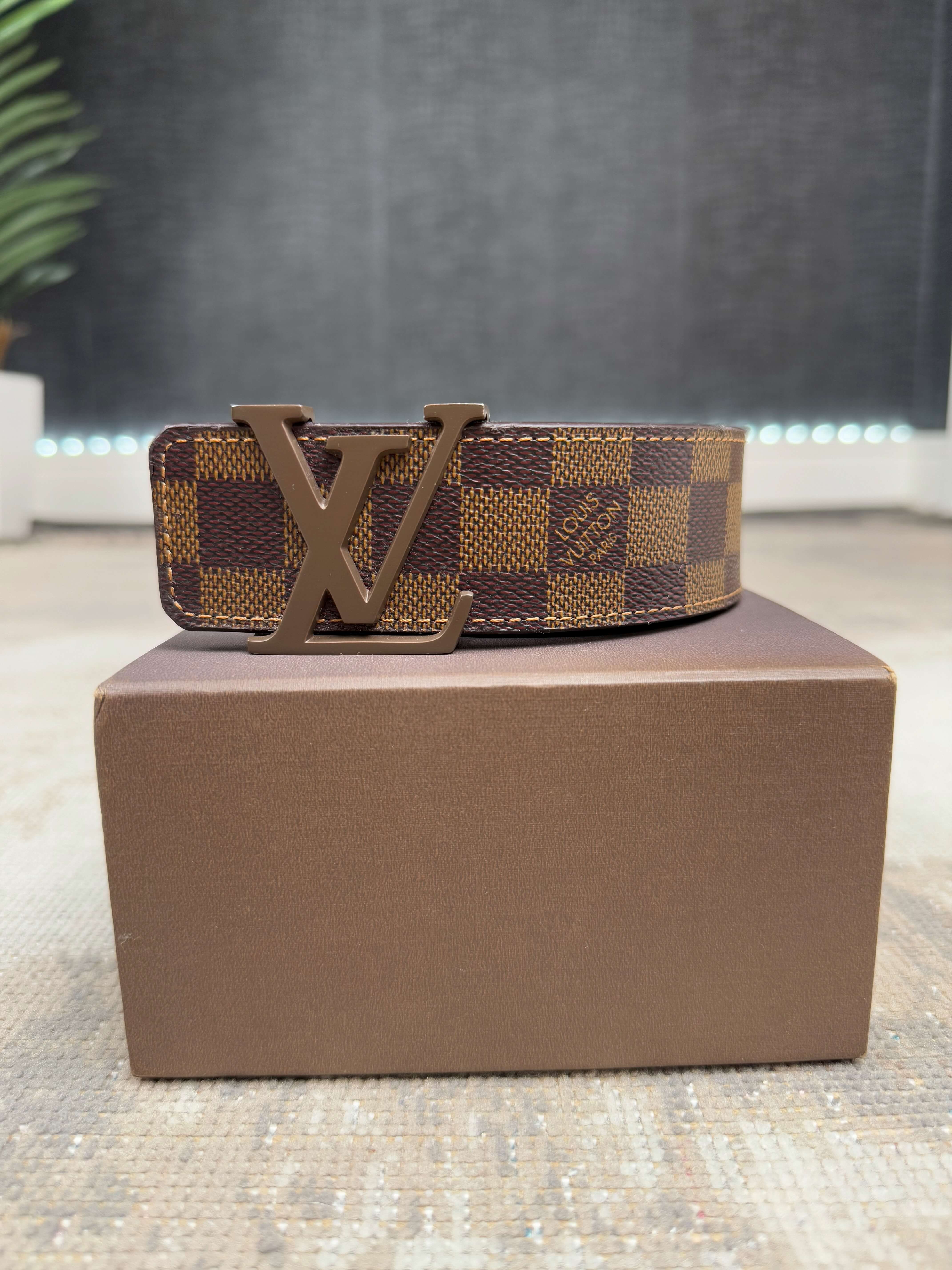 Louis Vuitton LV Initials 90cm Damier Belt - Brown Louis Vuitton