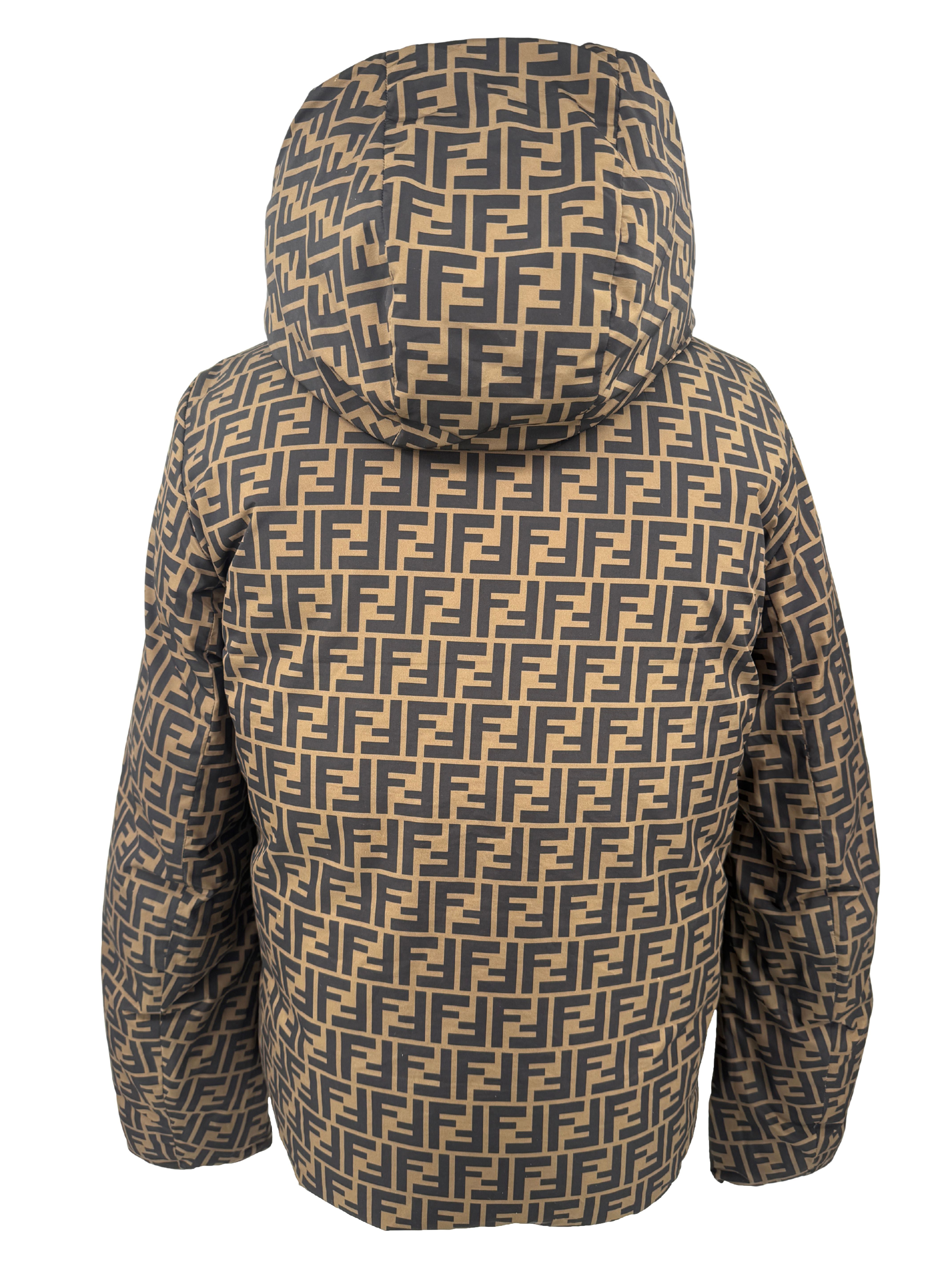 Fendi FF Logo Reversible Down Jacket - Brown