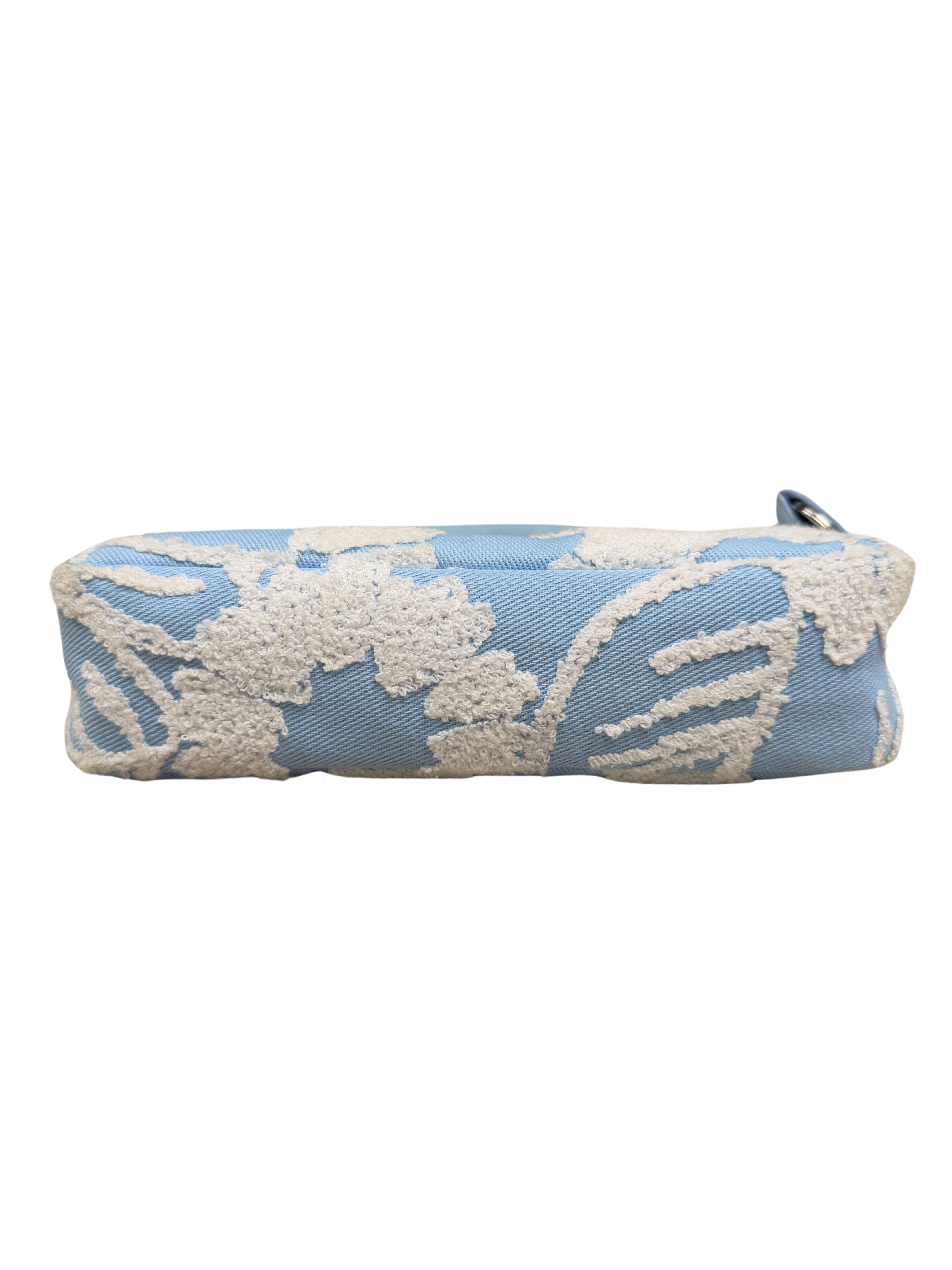 WOMEN'S - Prada Re-Edition 2000 Embroidered Drill Mini Bag - Blue