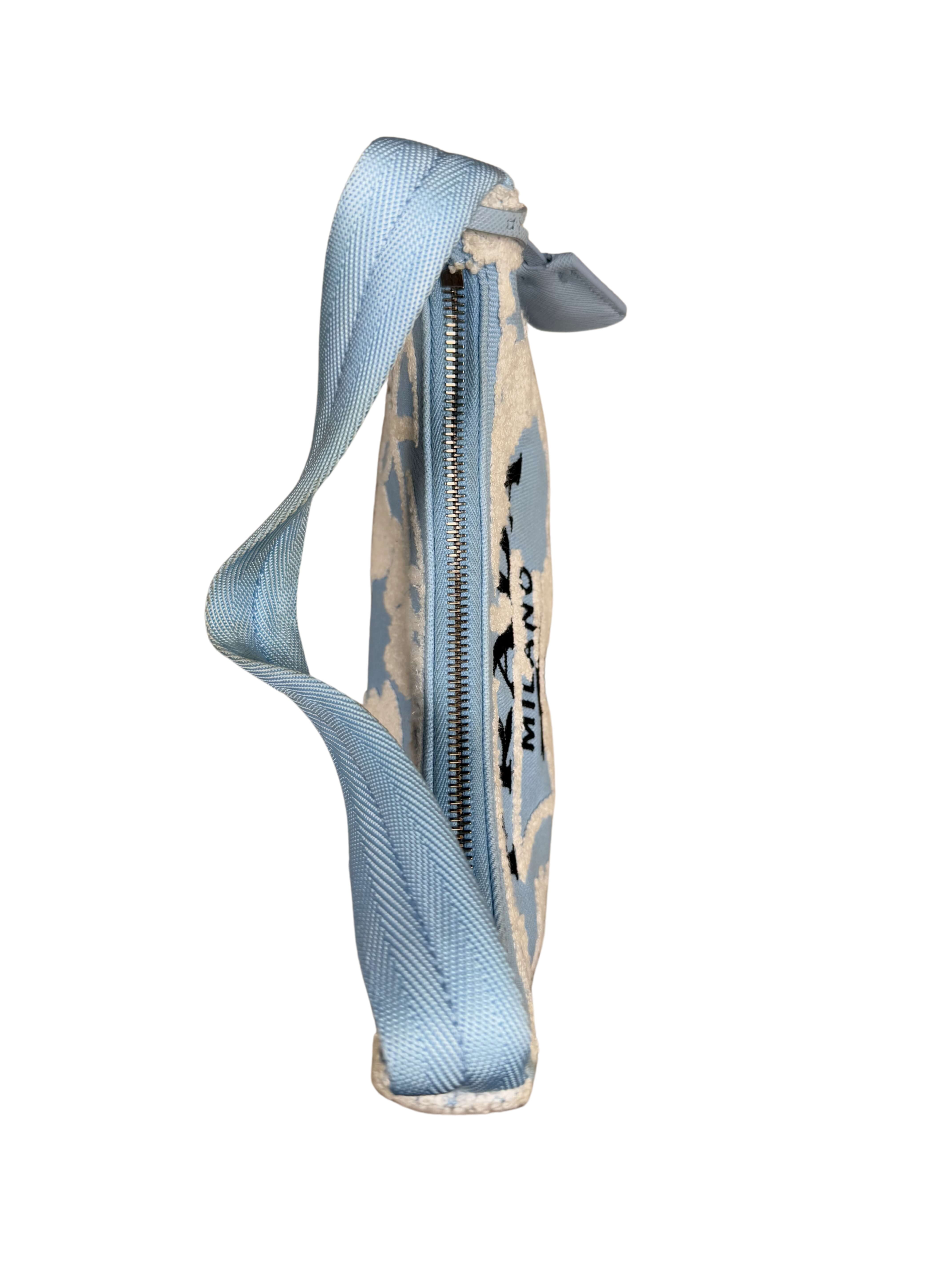 WOMEN'S - Prada Re-Edition 2000 Embroidered Drill Mini Bag - Blue