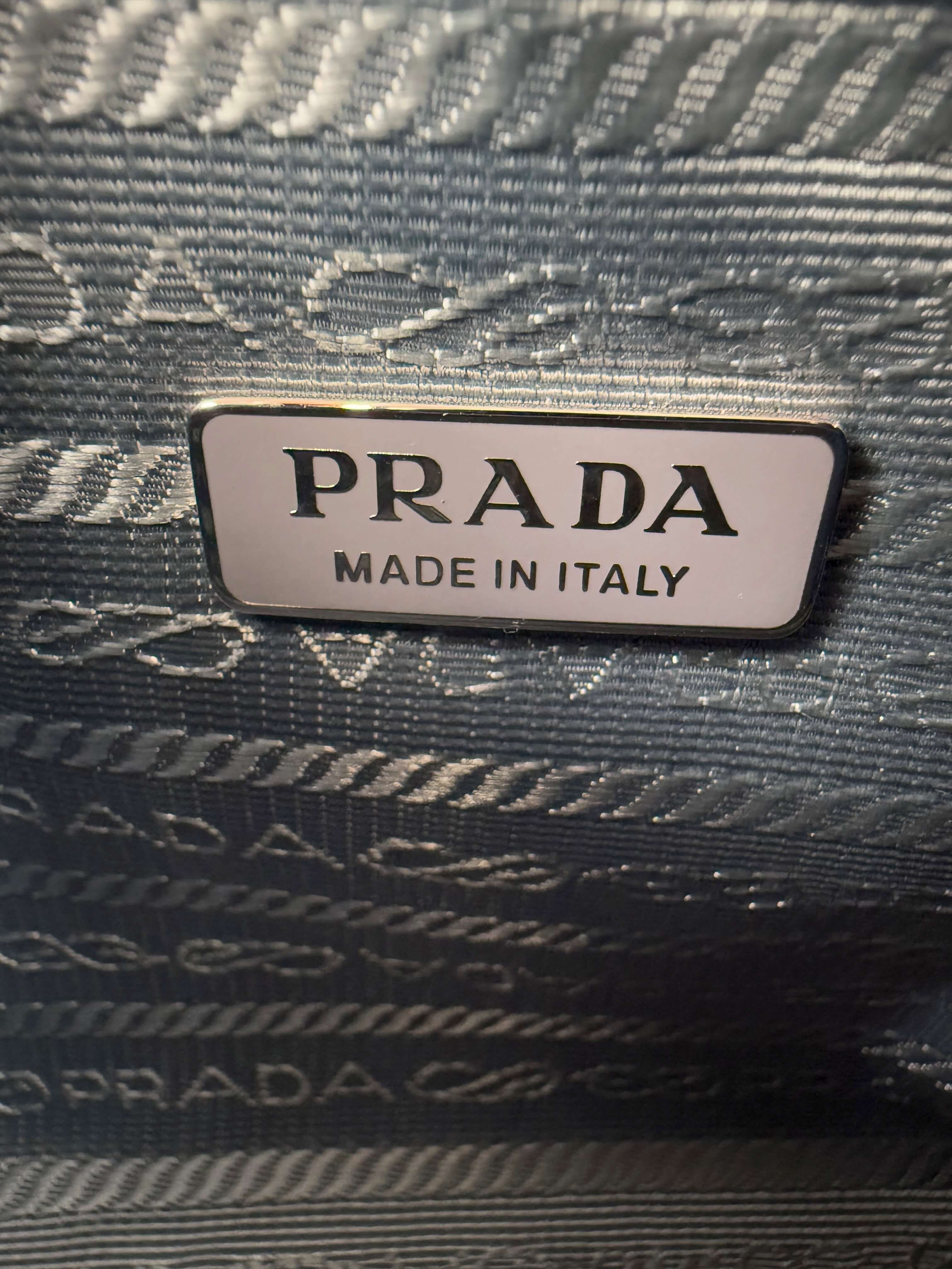 WOMEN'S - Prada Re-Edition 2000 Embroidered Drill Mini Bag - Blue