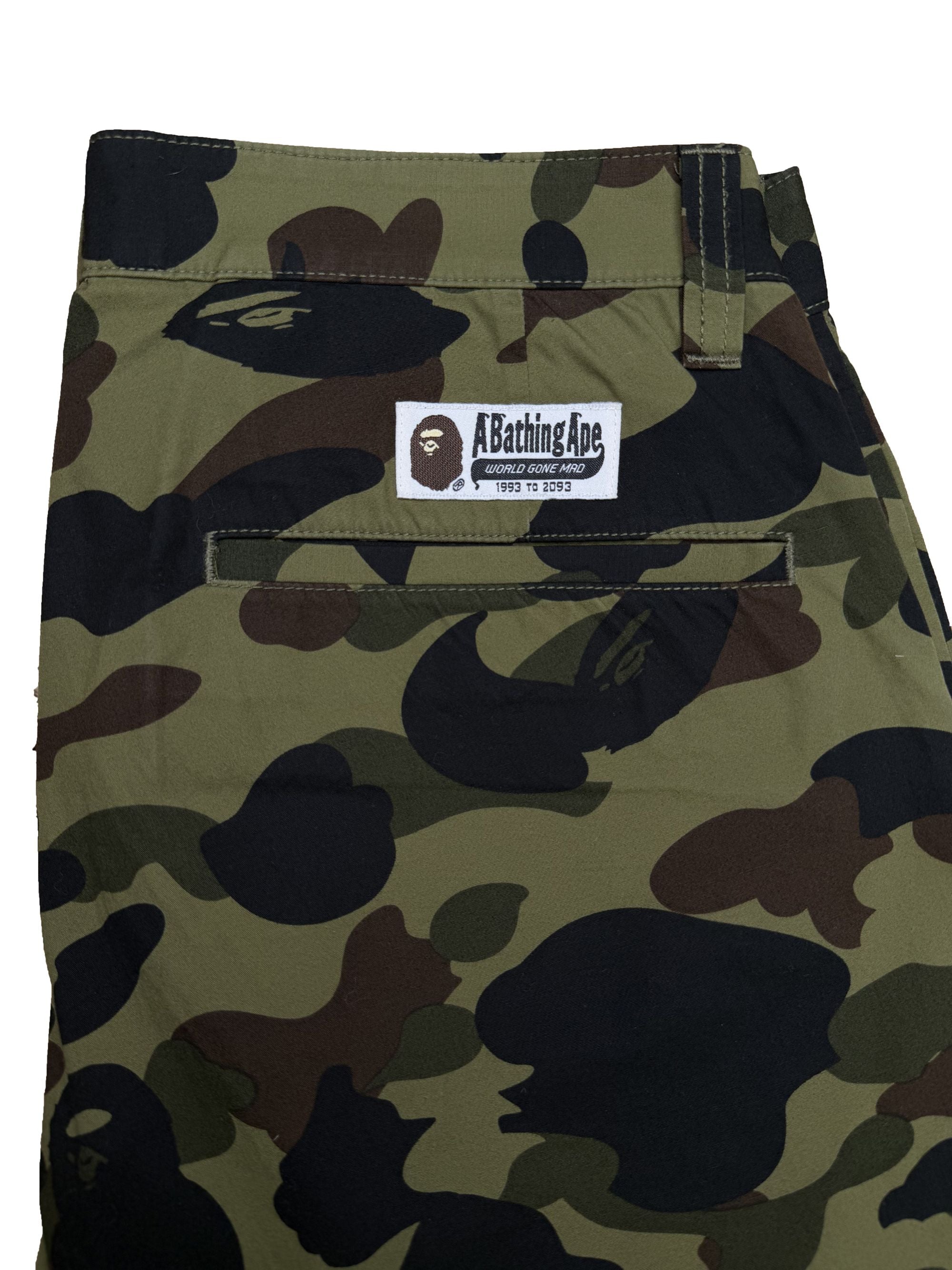Bape Camo Shark Print Trousers - Khaki BAPE
