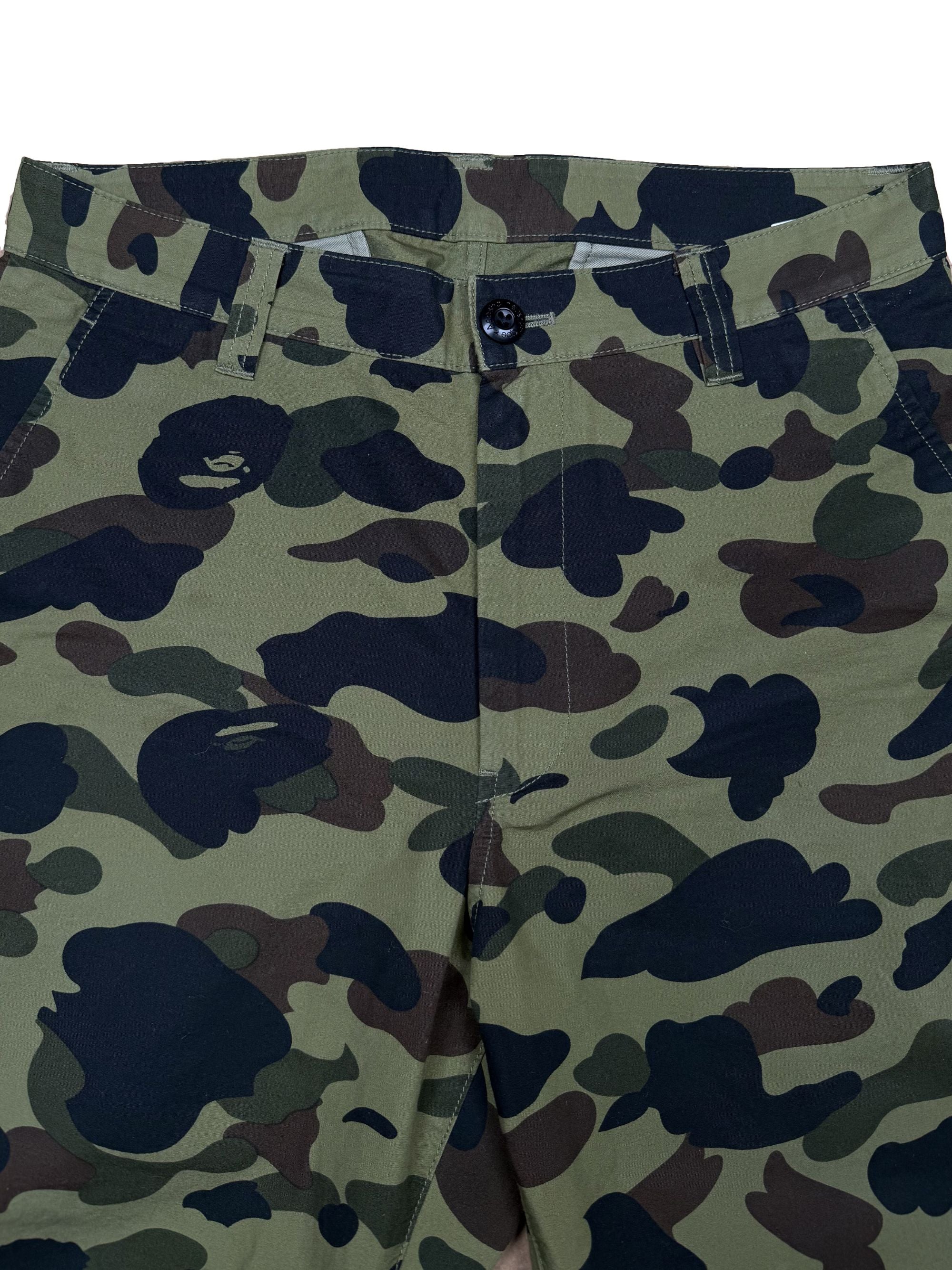 Bape Camo Shark Print Trousers - Khaki BAPE