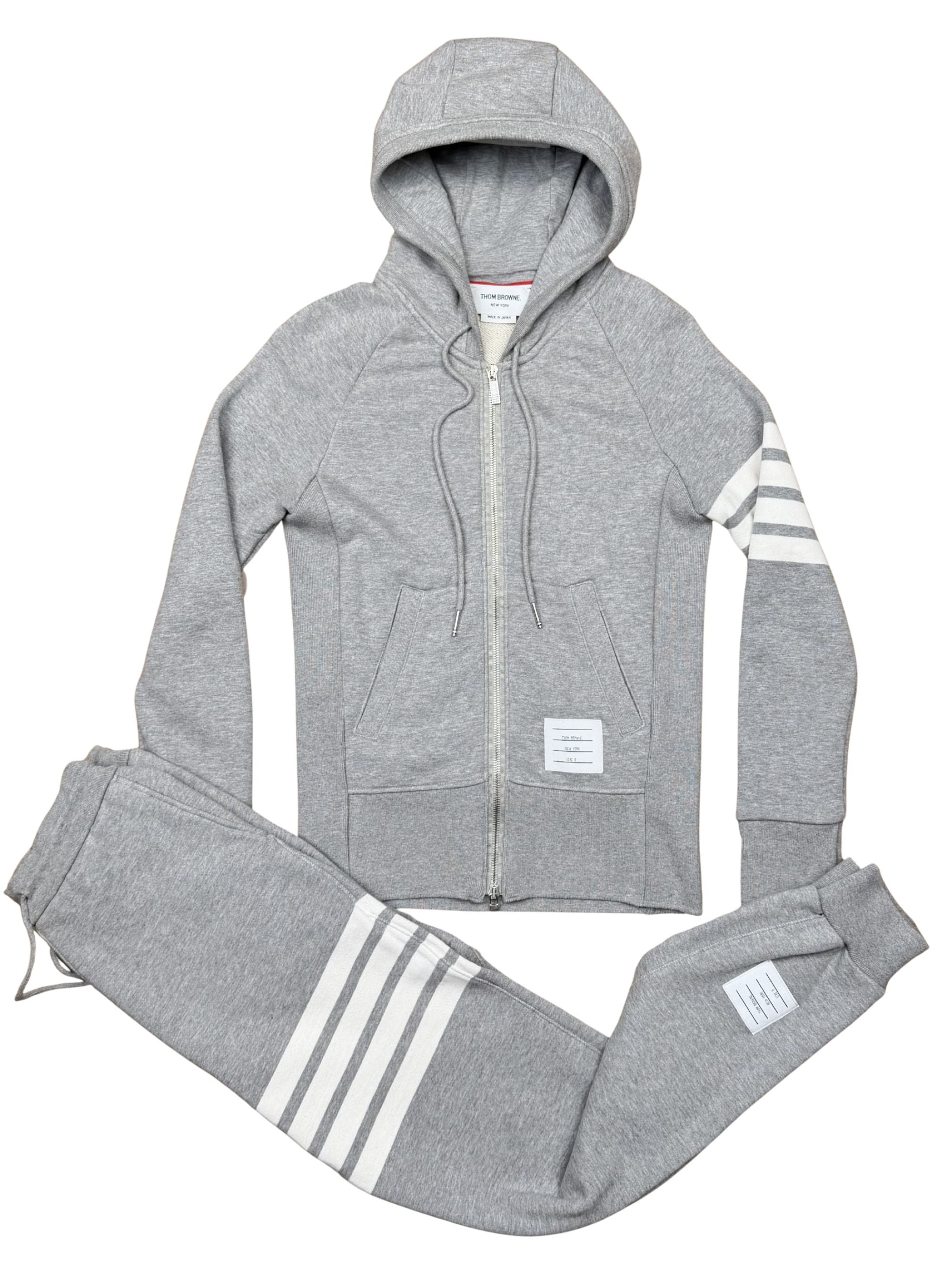Thom Browne New York Zip Up Tracksuit - Grey Thom Browne
