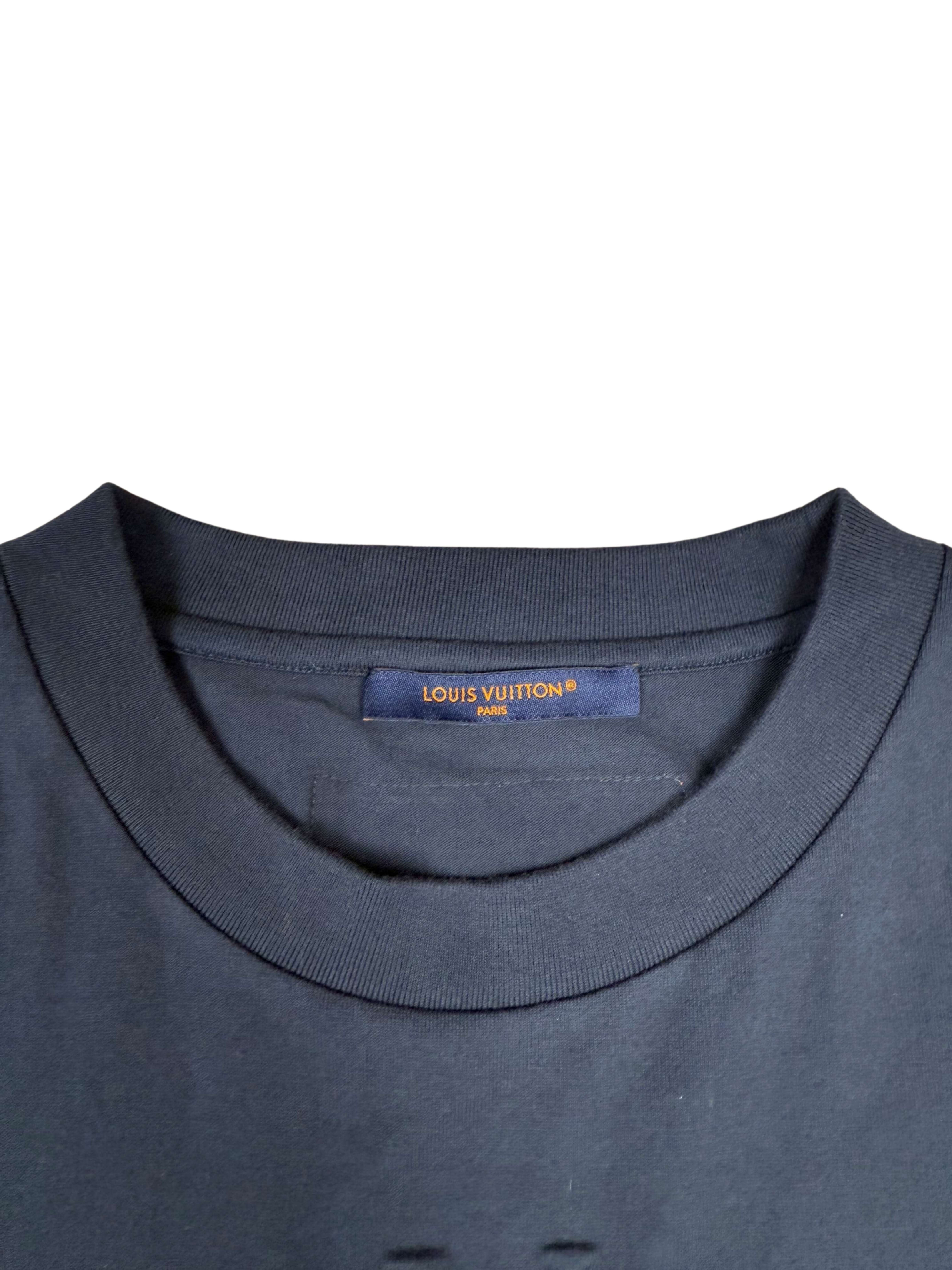 Louis Vuitton Embossed T-Shirt - Navy