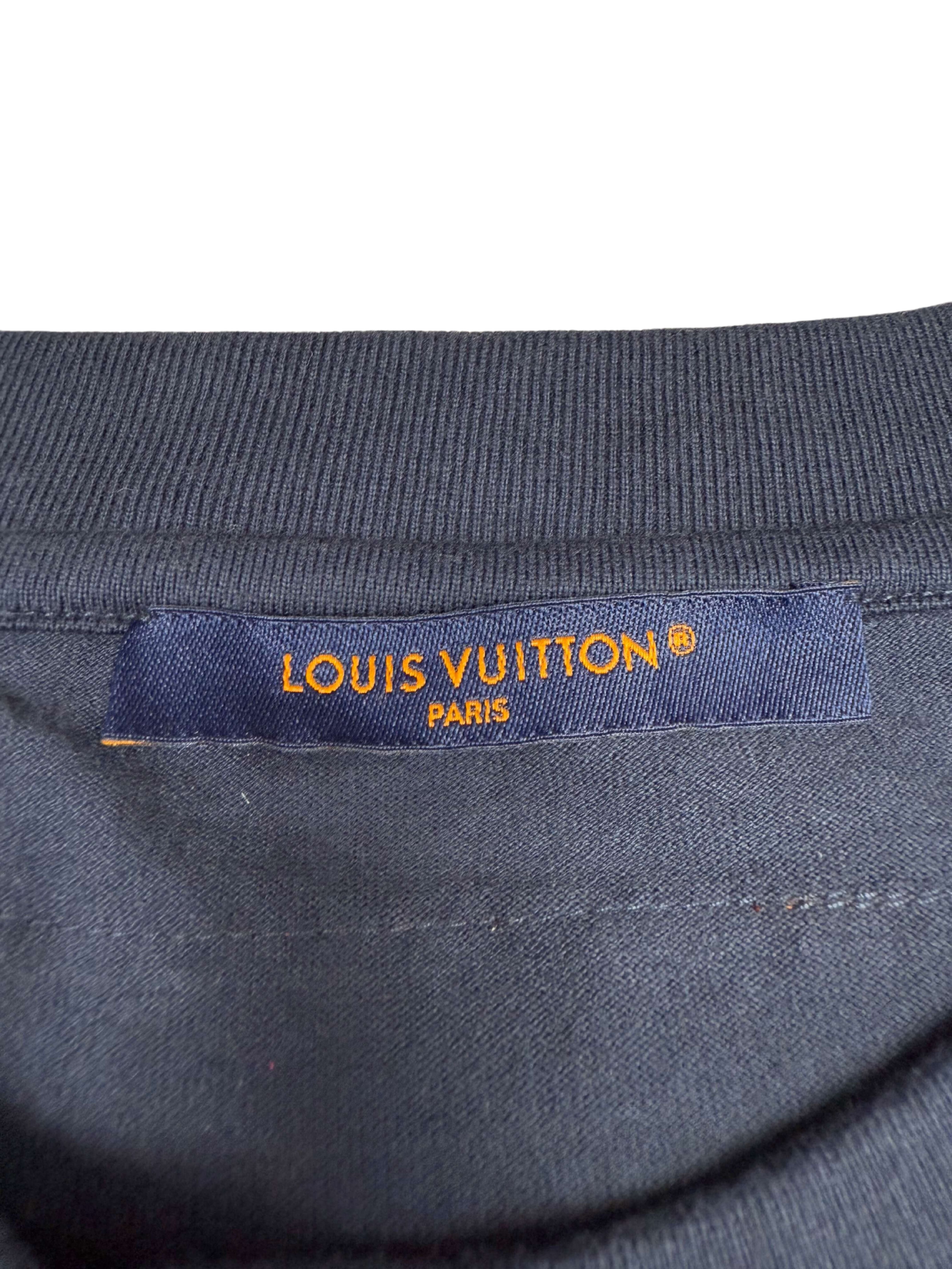 Louis Vuitton Embossed T-Shirt - Navy