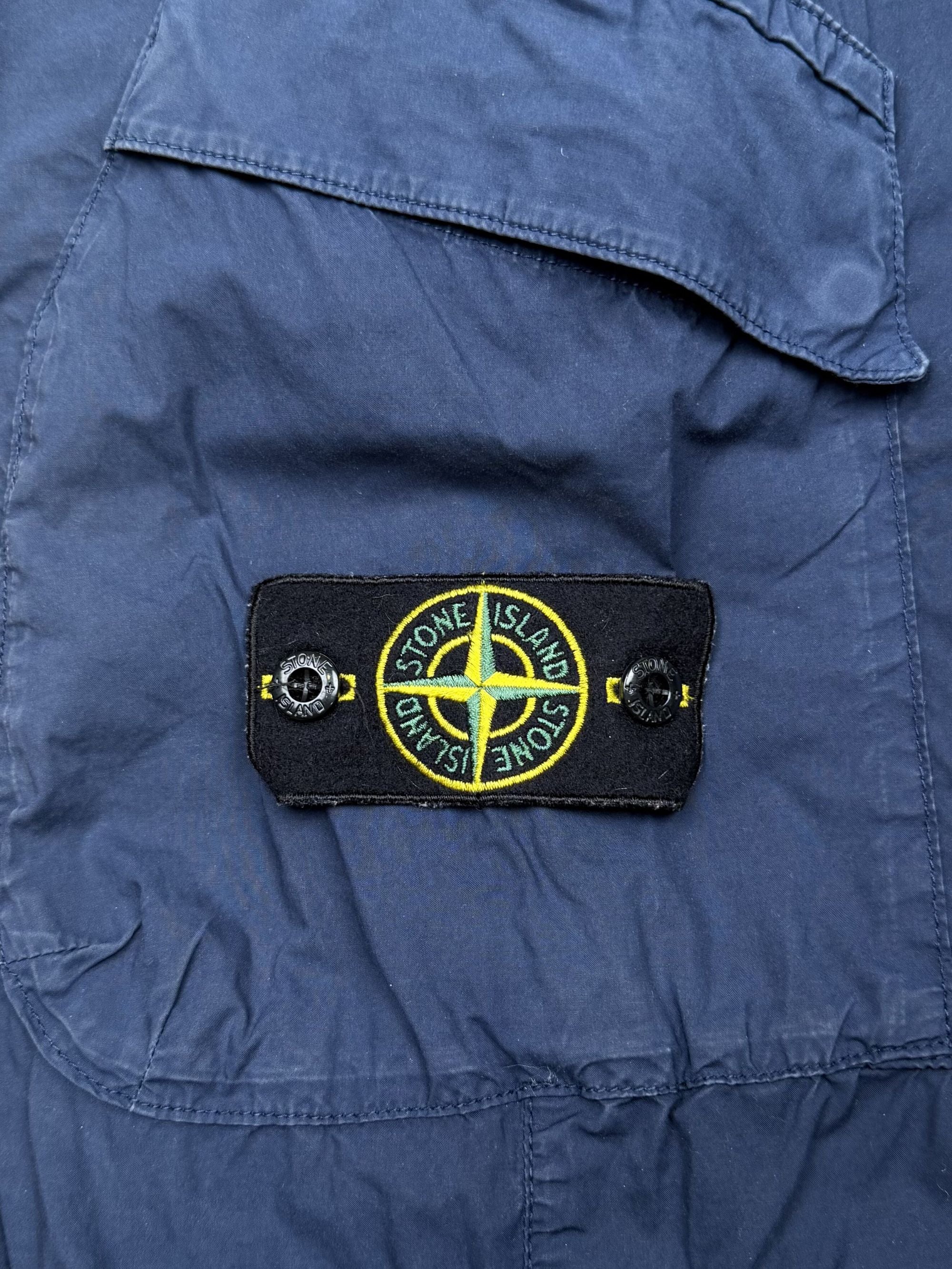 Stone Island Badge Cargo Trousers - Navy Blue Stone Island