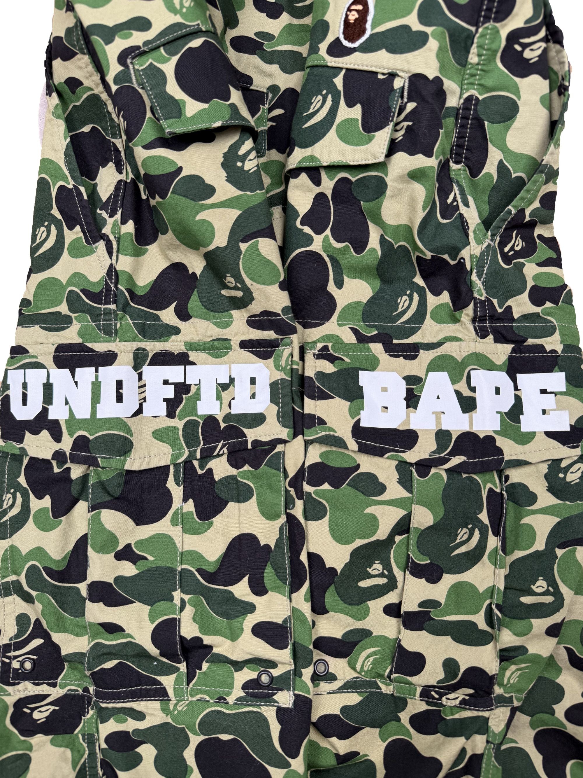 Bape Camo Print Undefeated Cargo Trousers - Green BAPE