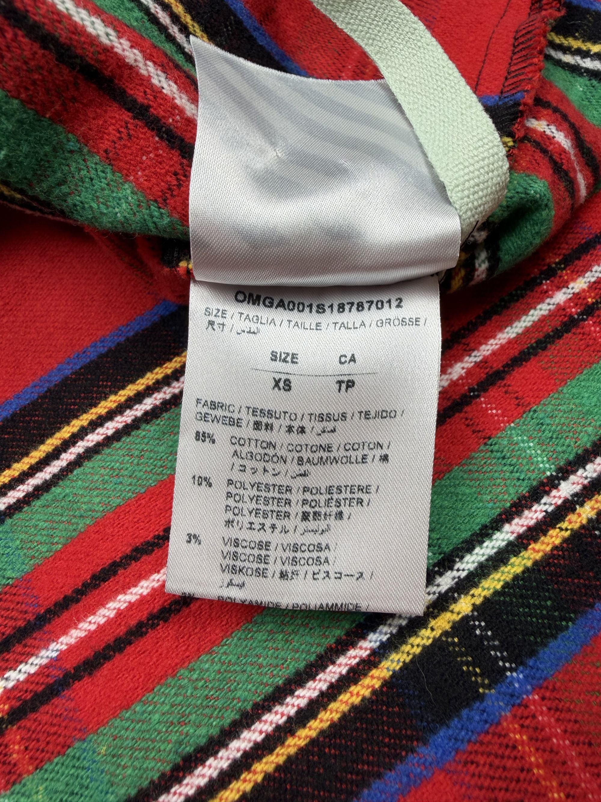 Off White Check Plaid Overshirt - Red Off-White