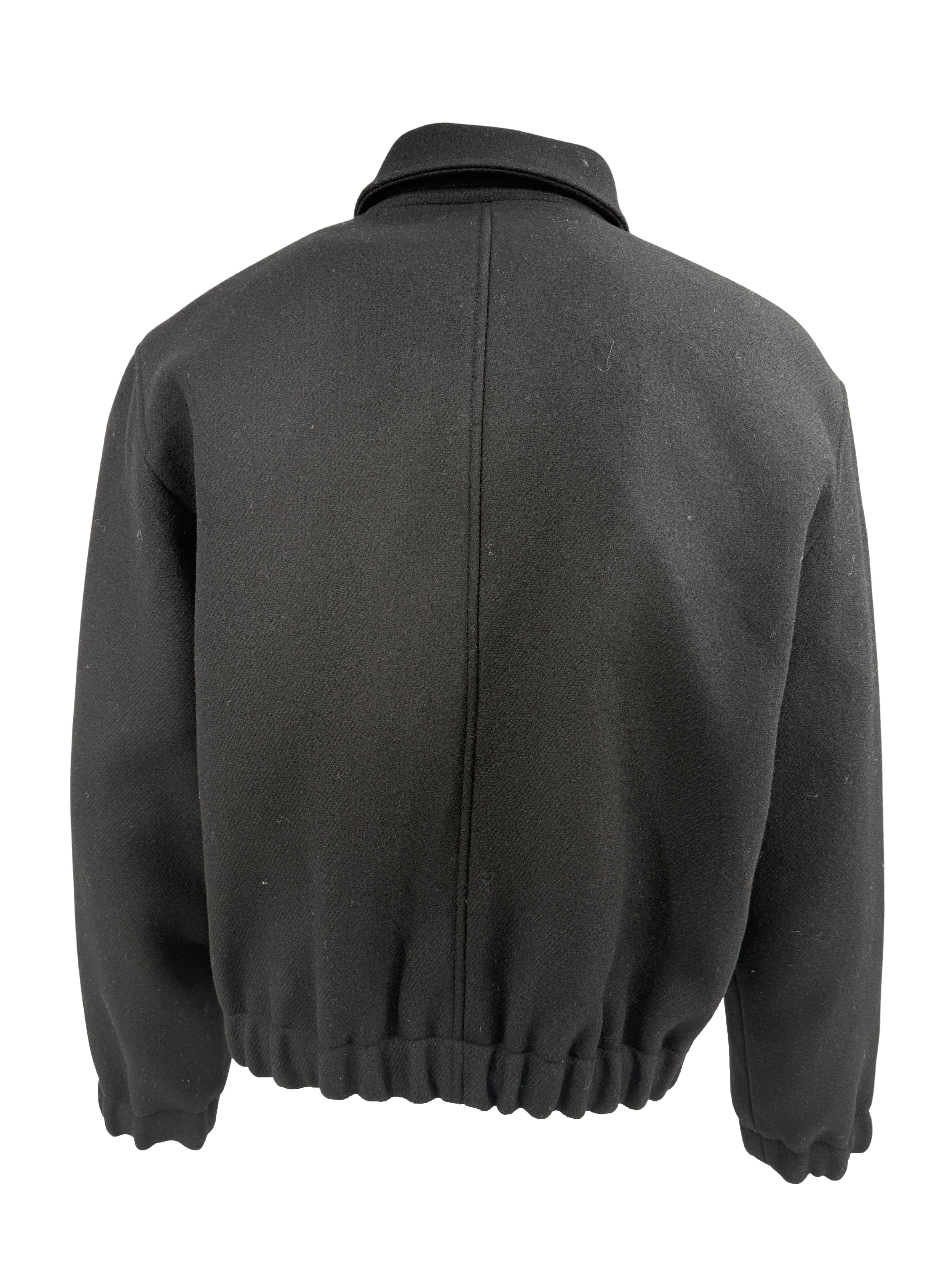 AMI Paris Blouson Zipped Bomber Jacket - Black AMI PARIS