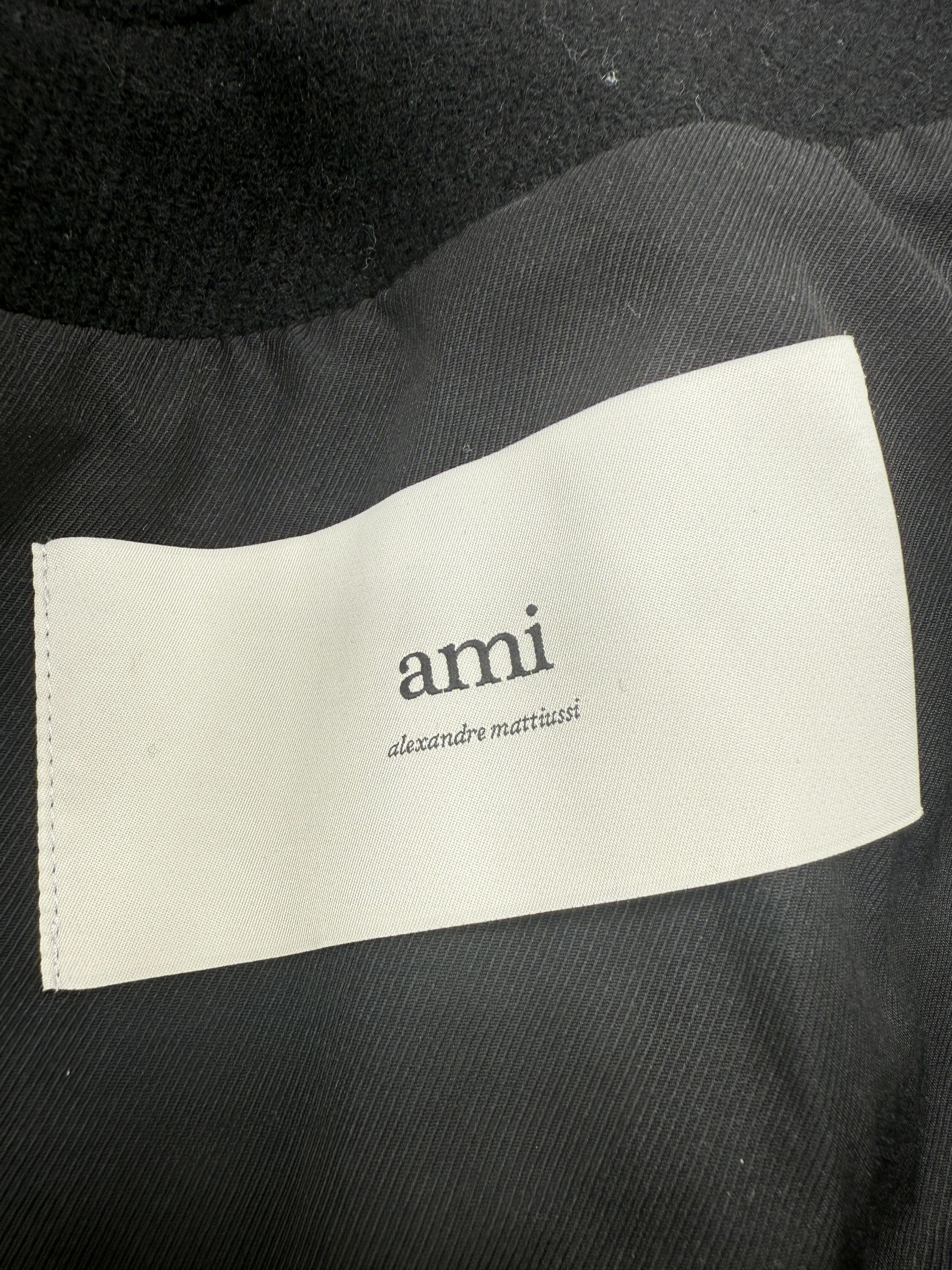 AMI Paris Blouson Zipped Bomber Jacket - Black AMI PARIS