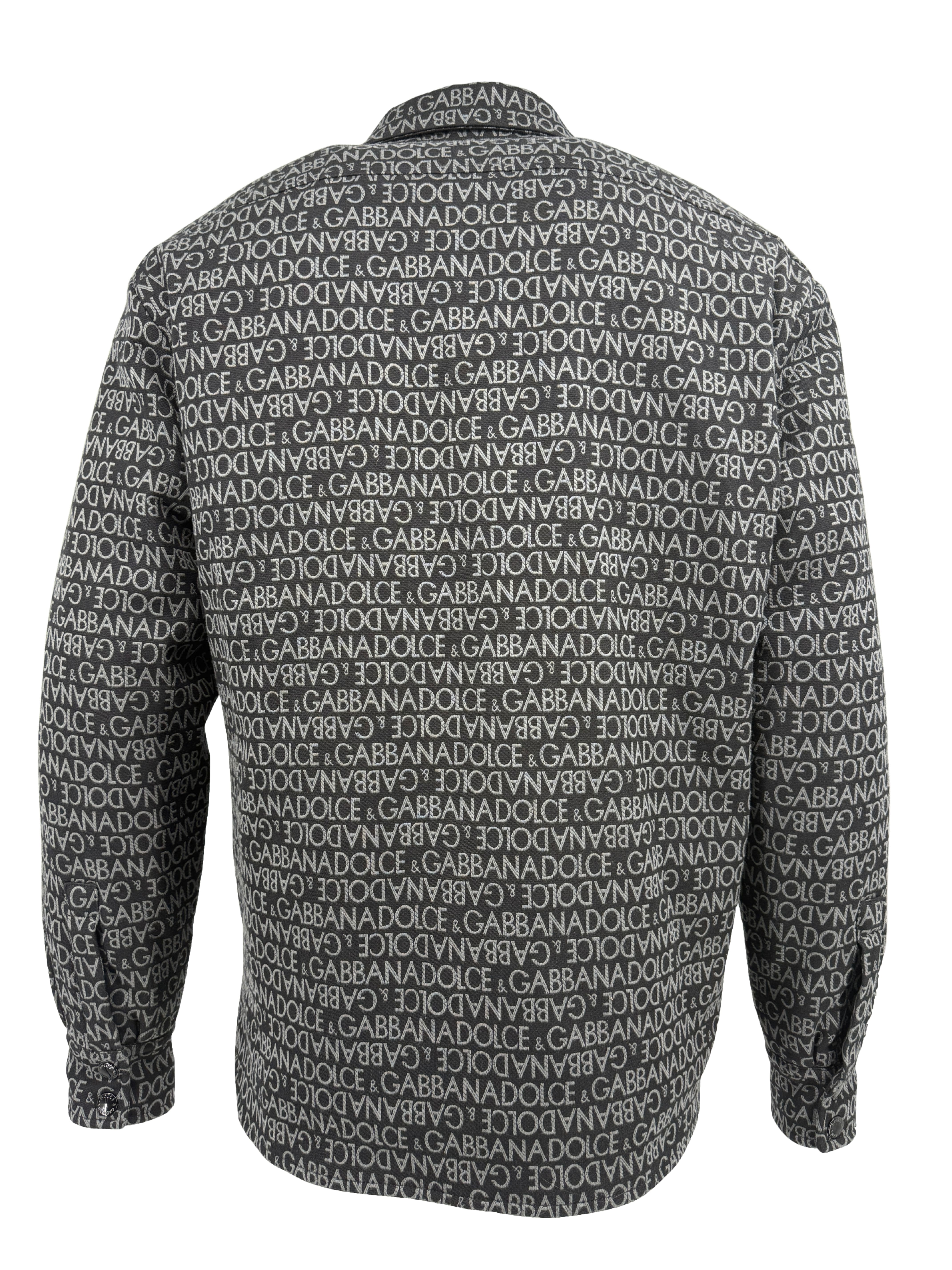 Dolce & Gabbana Monogram Logo Padded Overshirt - Black Dolce & Gabbana