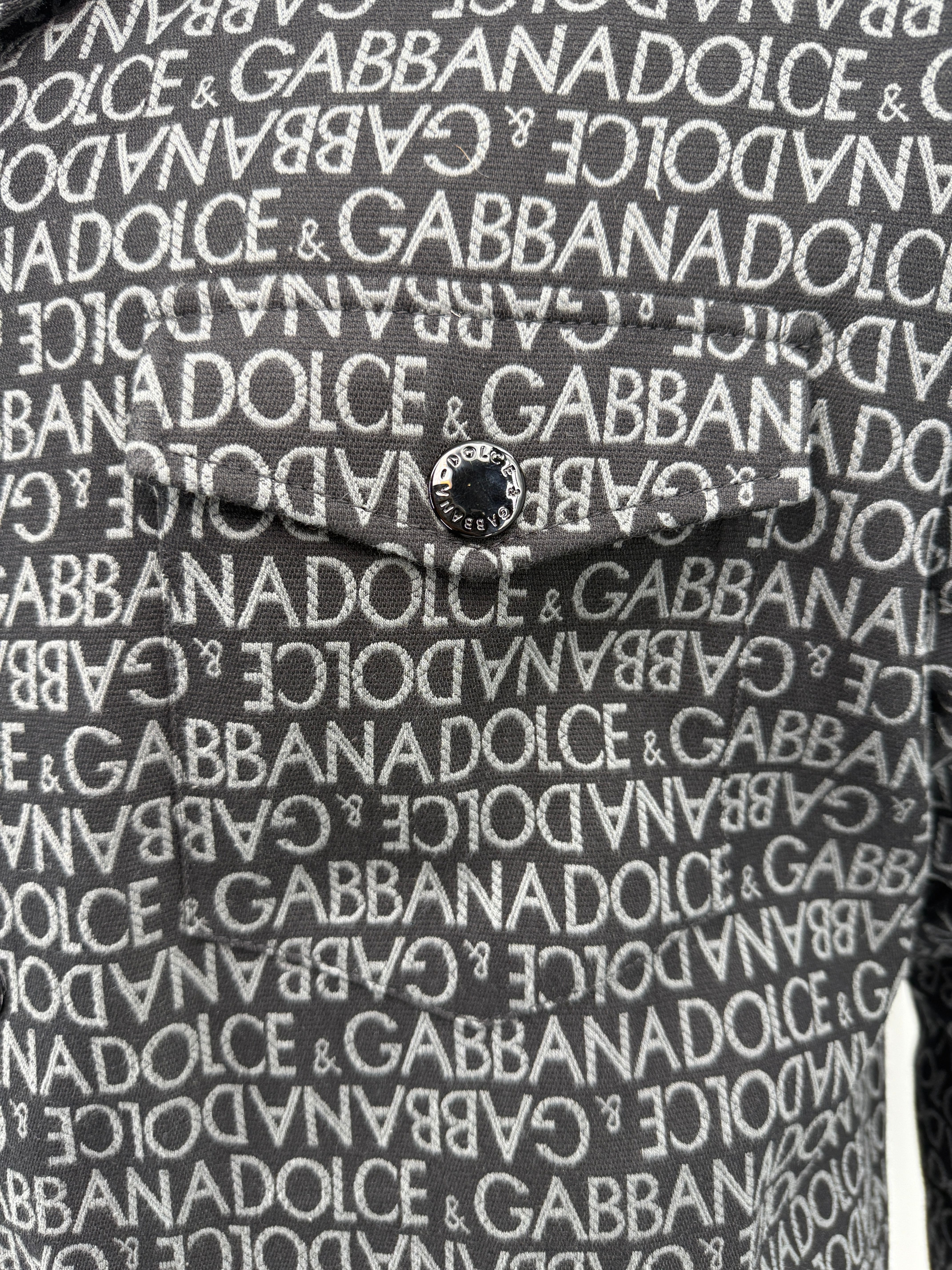 Dolce & Gabbana Monogram Logo Padded Overshirt - Black Dolce & Gabbana