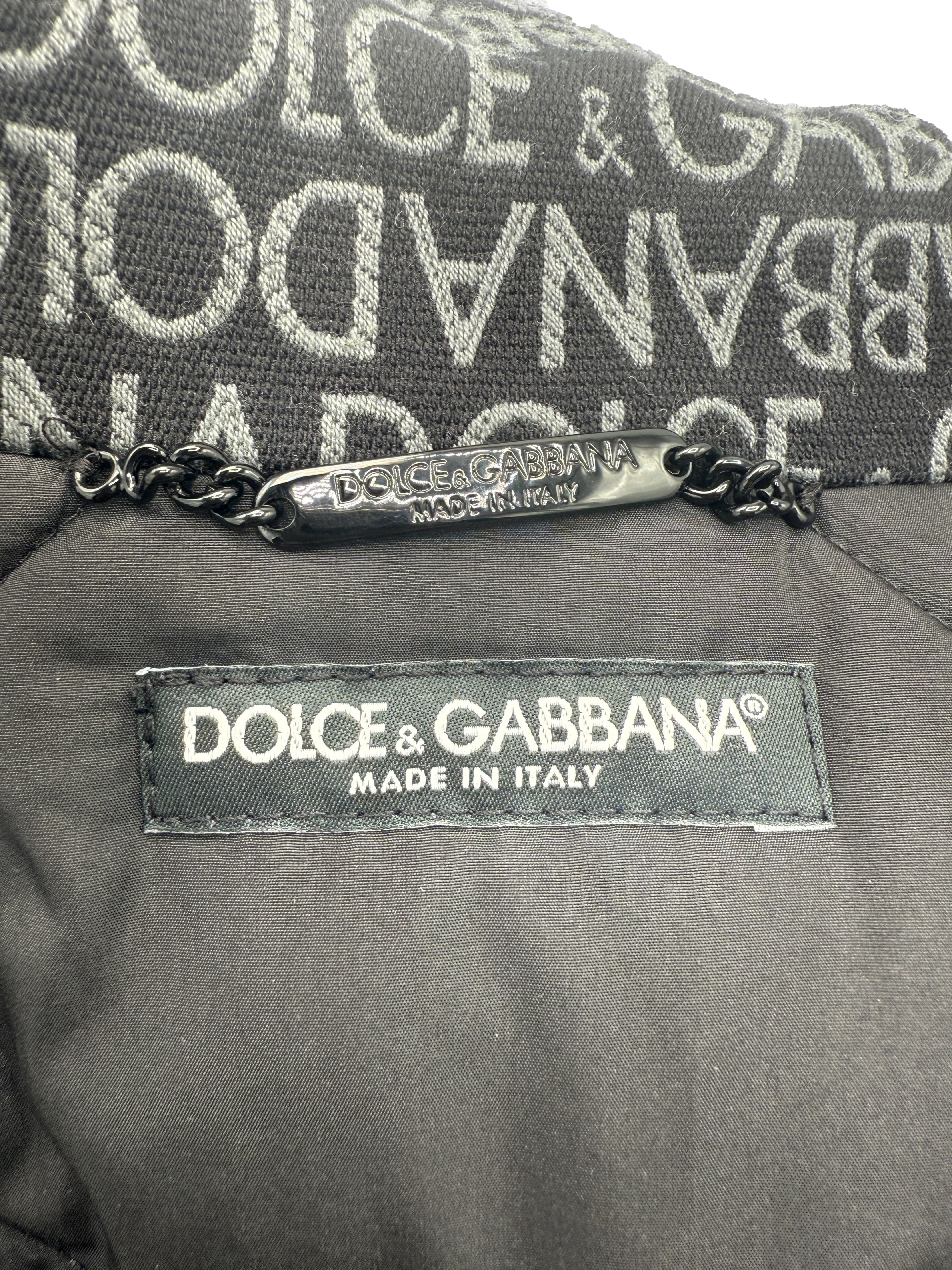 Dolce & Gabbana Monogram Logo Padded Overshirt - Black Dolce & Gabbana