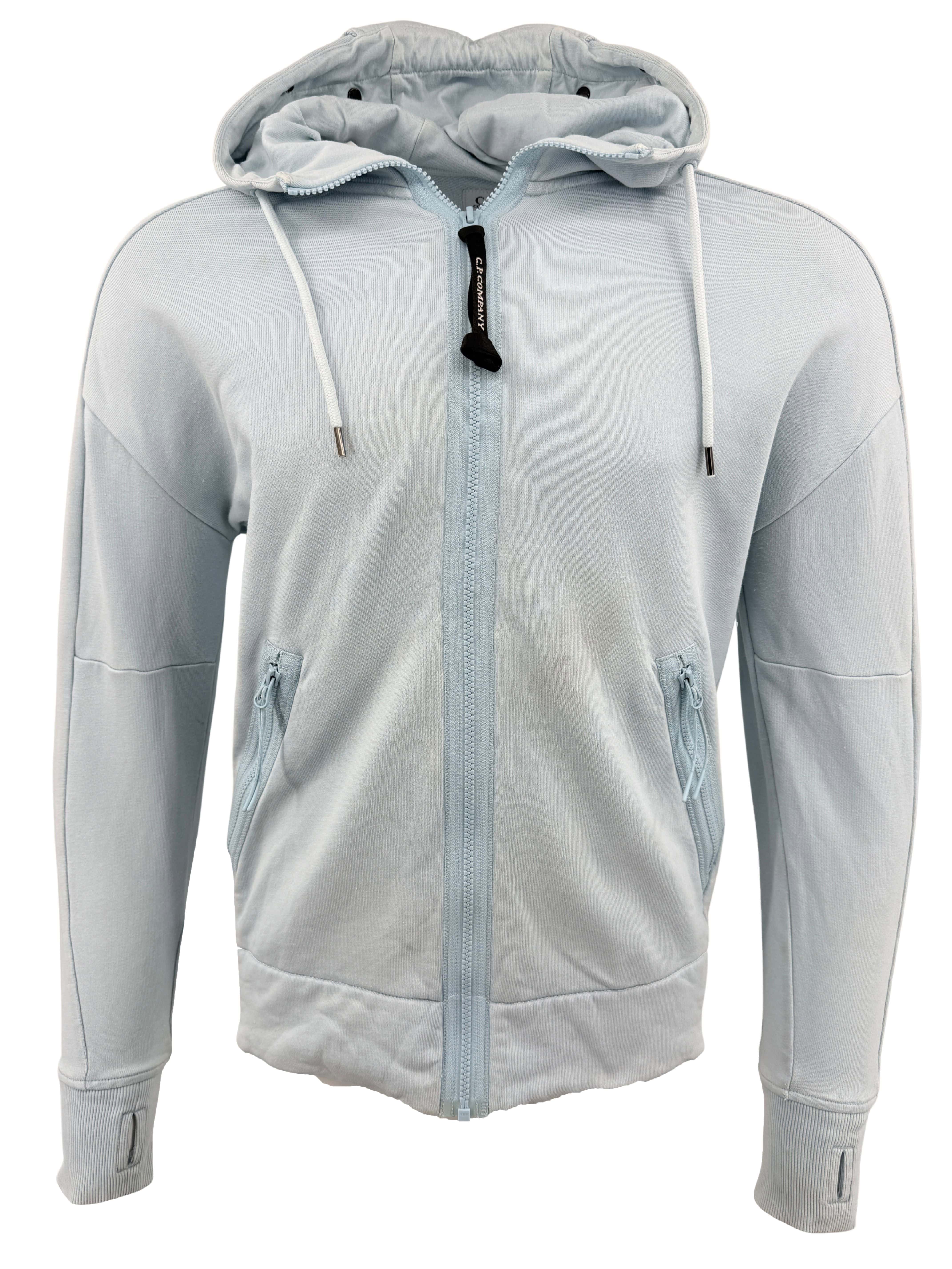 C.P. Company Men's Full-Zip Goggle Hoodie - Baby Blue C.P. Company