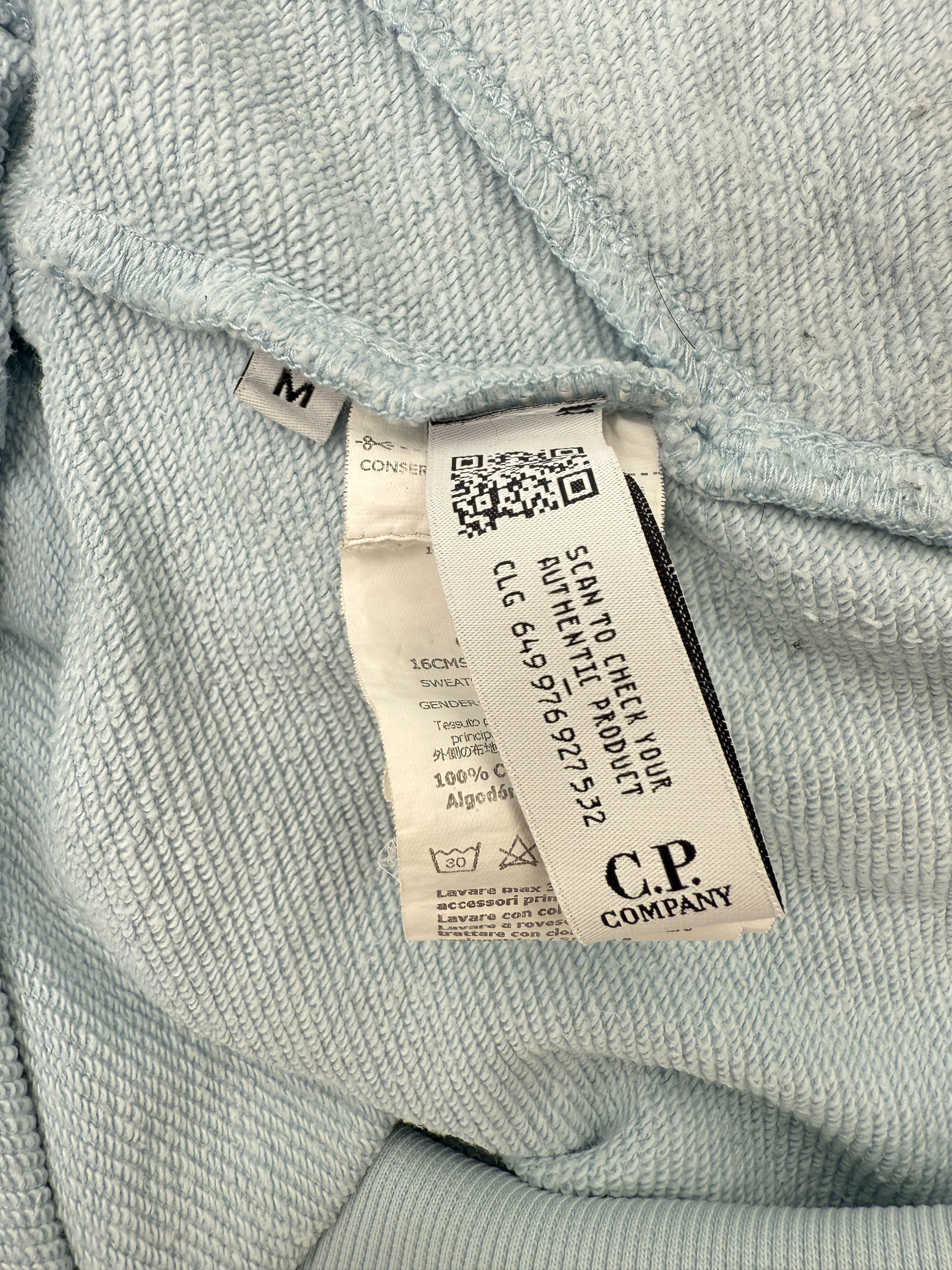 C.P. Company Men's Full-Zip Goggle Hoodie - Baby Blue C.P. Company