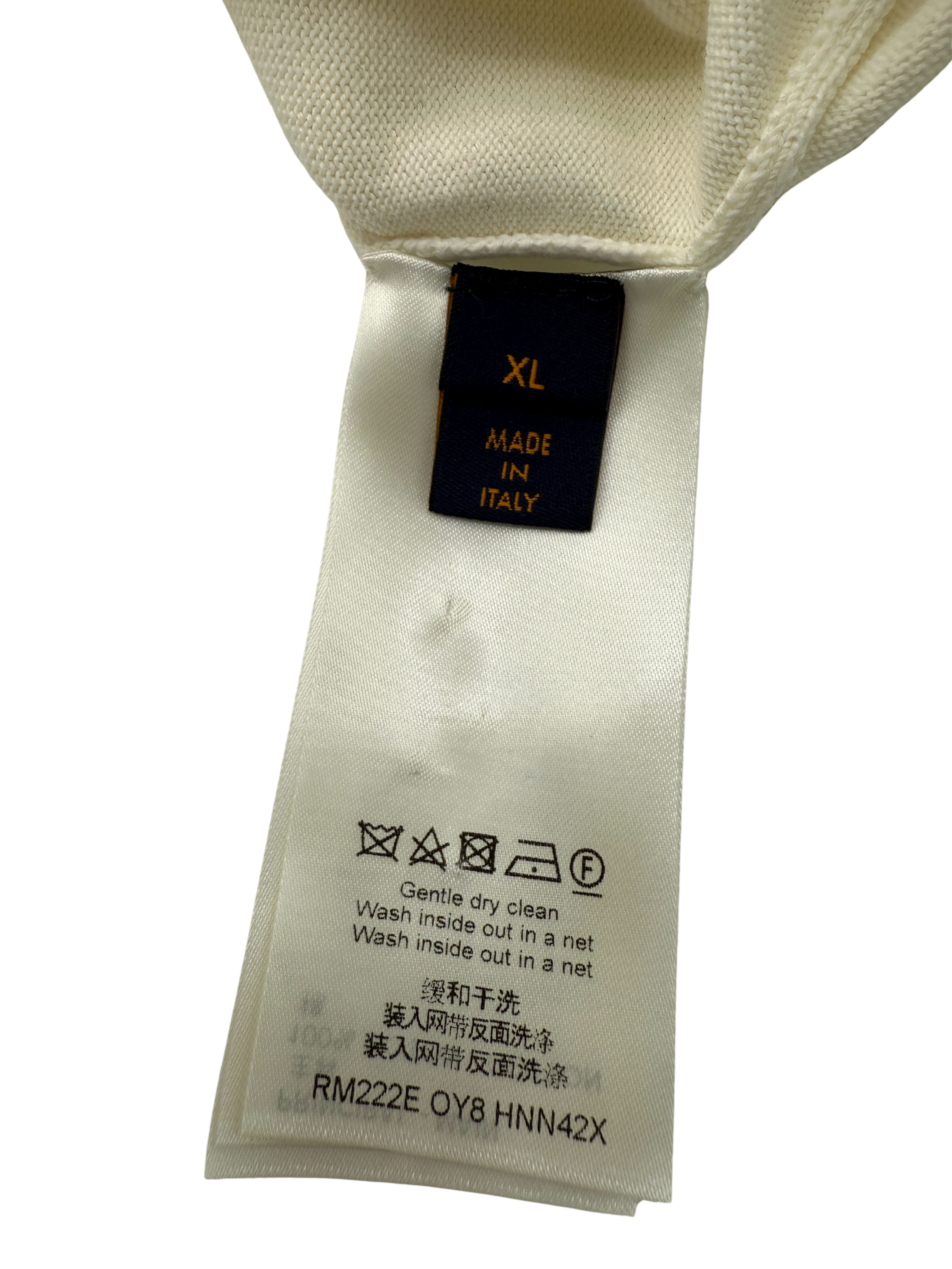 Louis Vuitton Signature Knit Crewneck T-Shirt - Cream Louis Vuitton