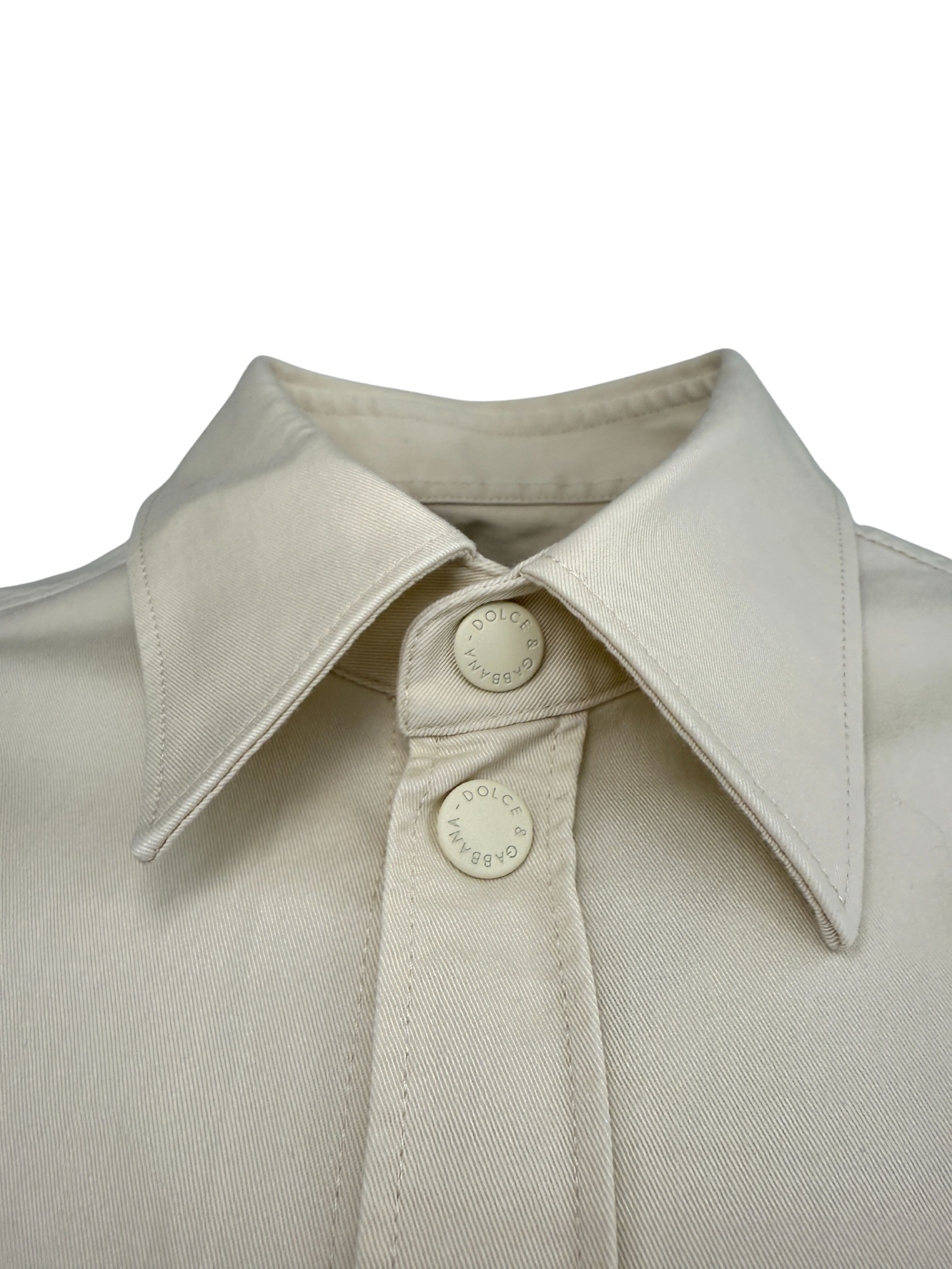 Dolce & Gabbana Cotton Shirt - Cream (Unused) Dolce & Gabbana