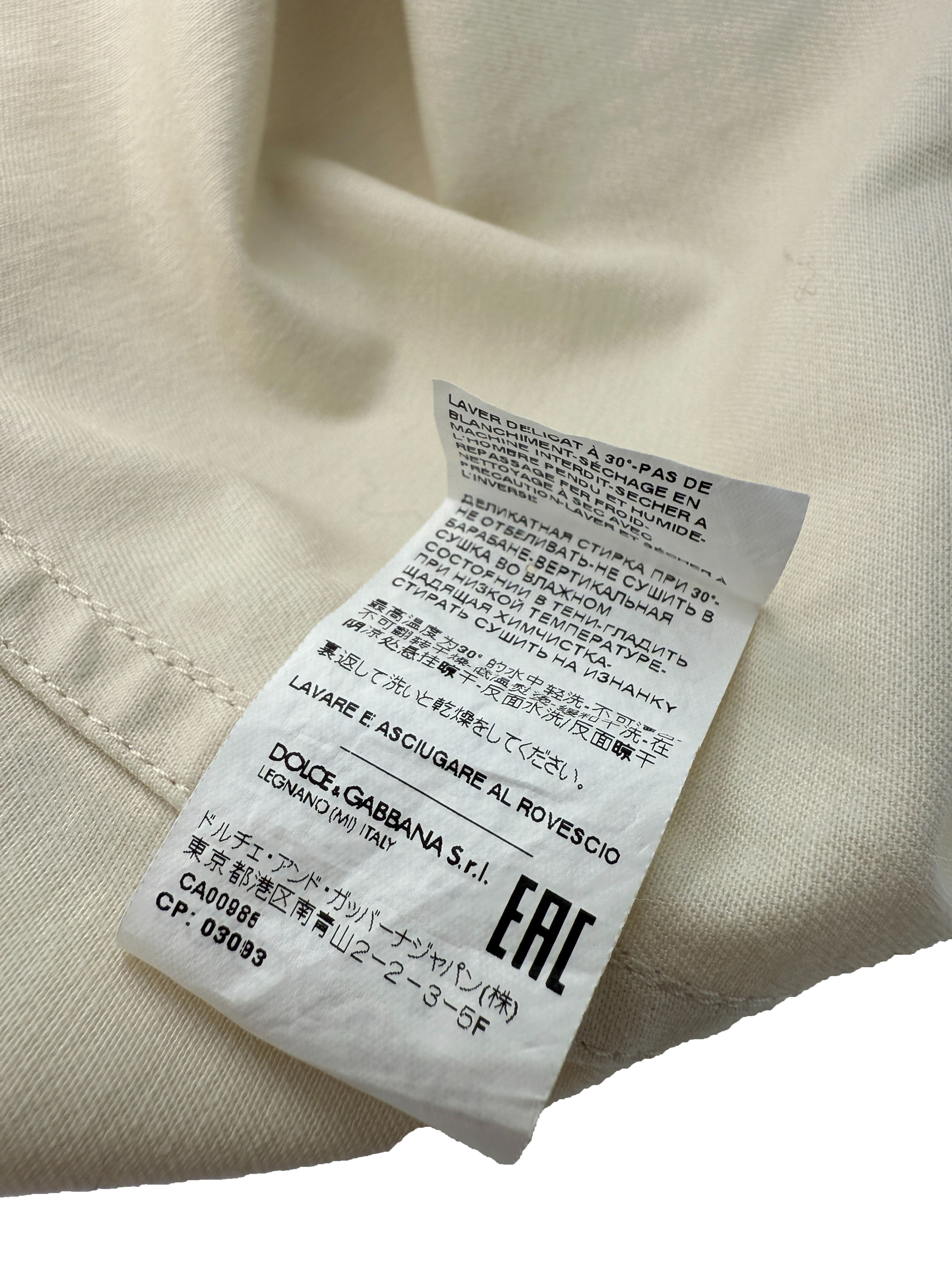 Dolce & Gabbana Cotton Shirt - Cream (Unused) Dolce & Gabbana