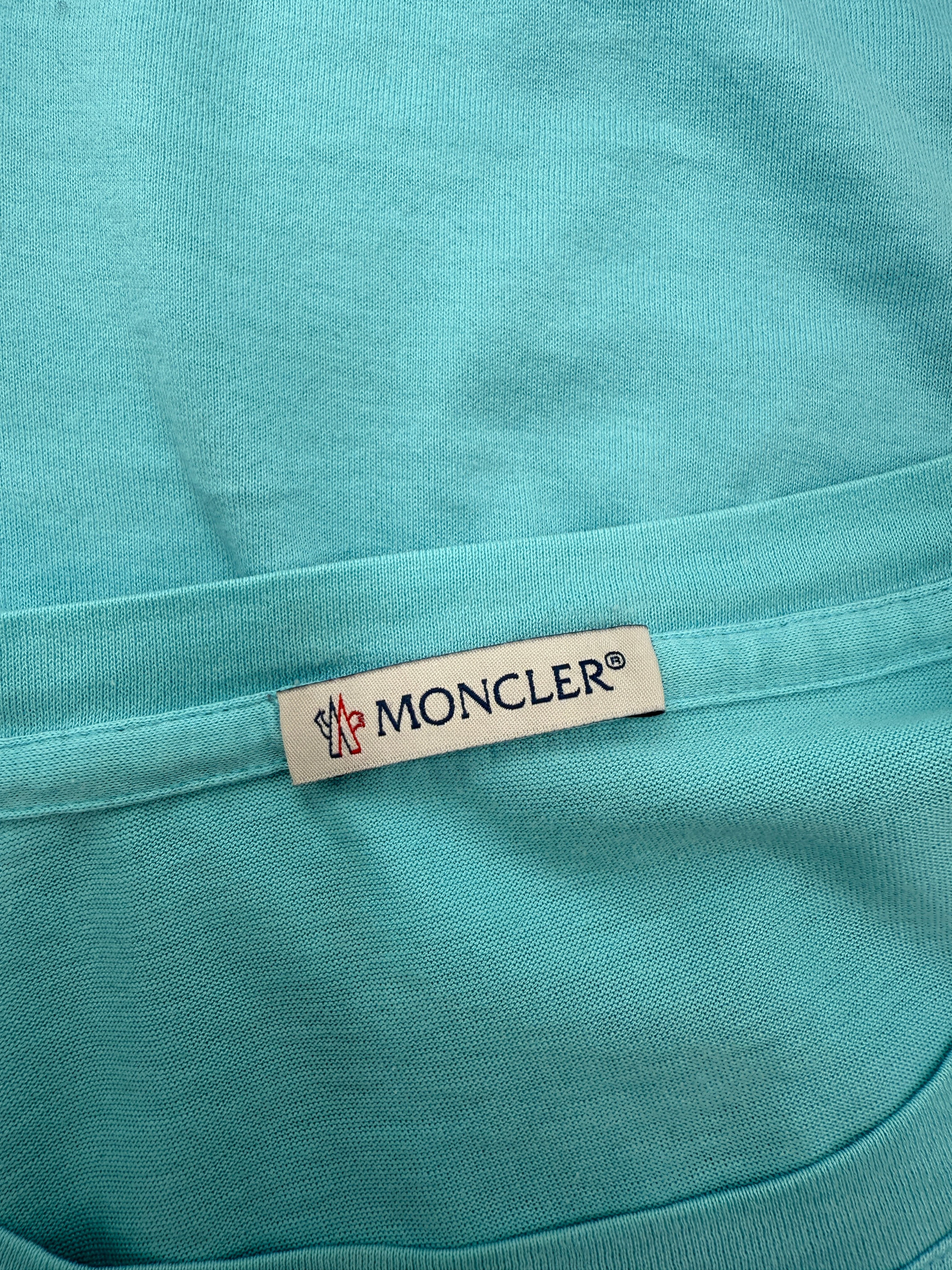 Moncler Multi Logo T-Shirt - Turquoise Moncler