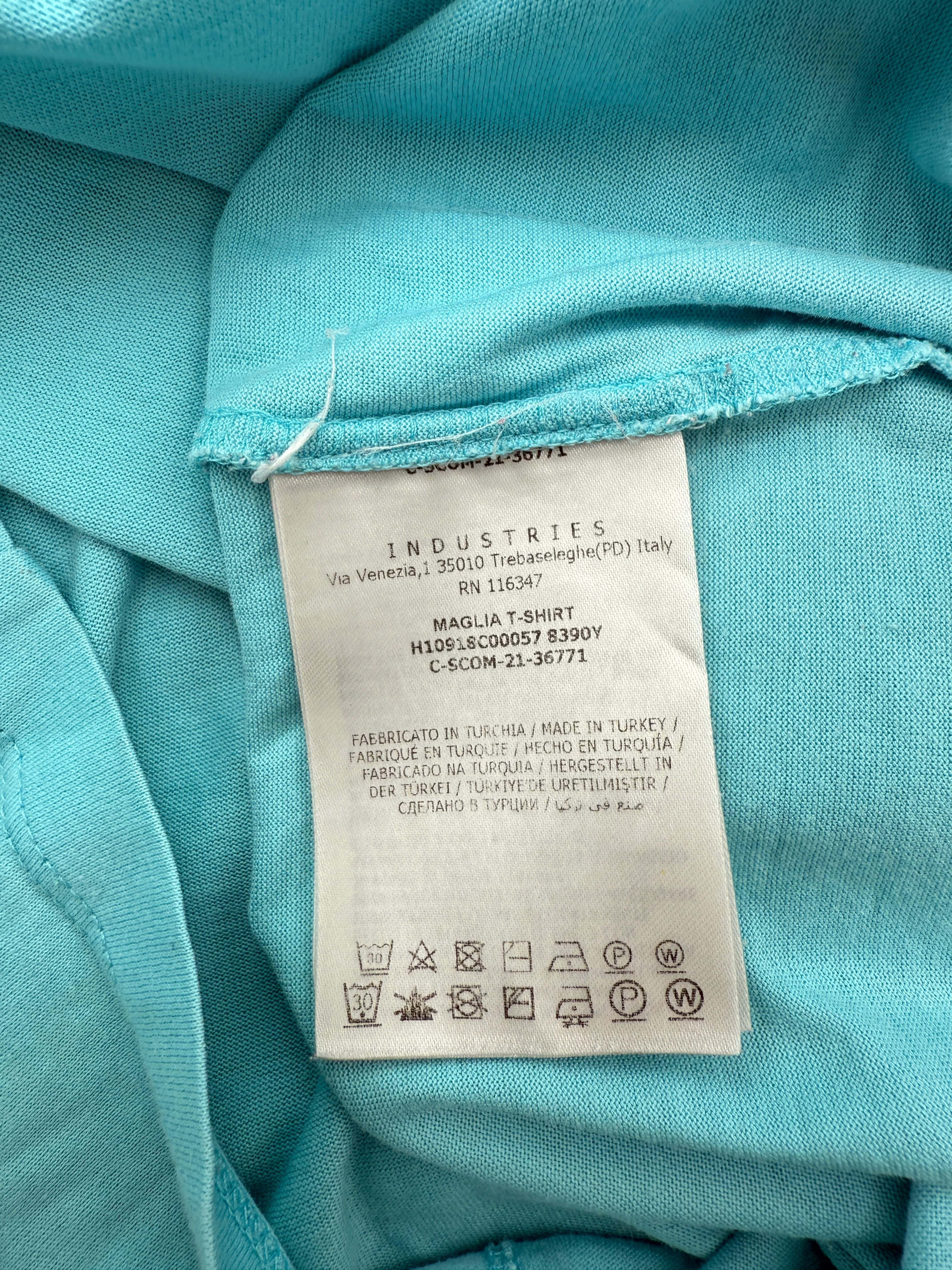 Moncler Multi Logo T-Shirt - Turquoise Moncler