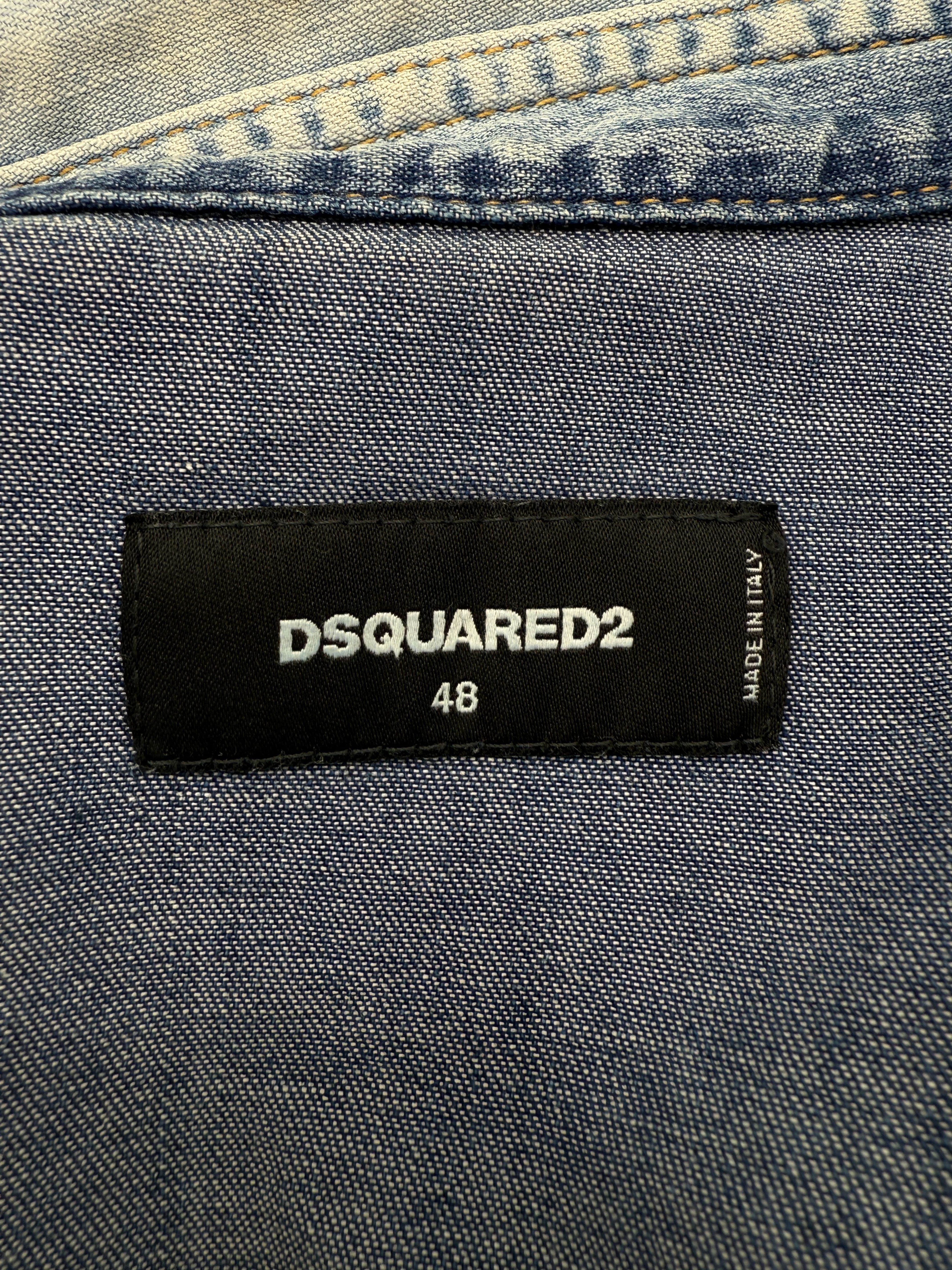 Dsquared2 ICON Denim Western Shirt - Blue Dsquared2