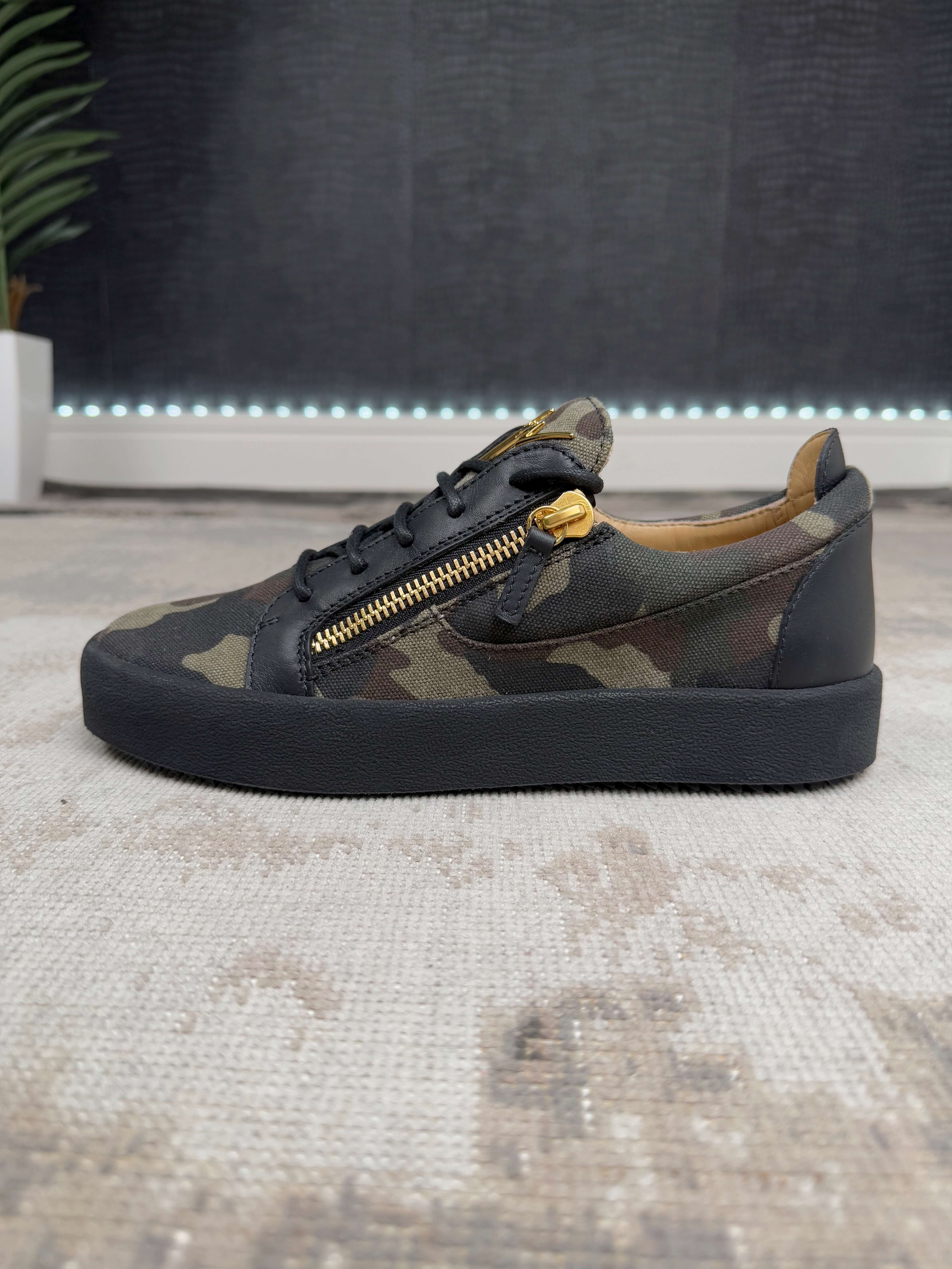 Giuseppe Zanotti Camo Canvas Trainer - Camo Green Giuseppe Zanotti