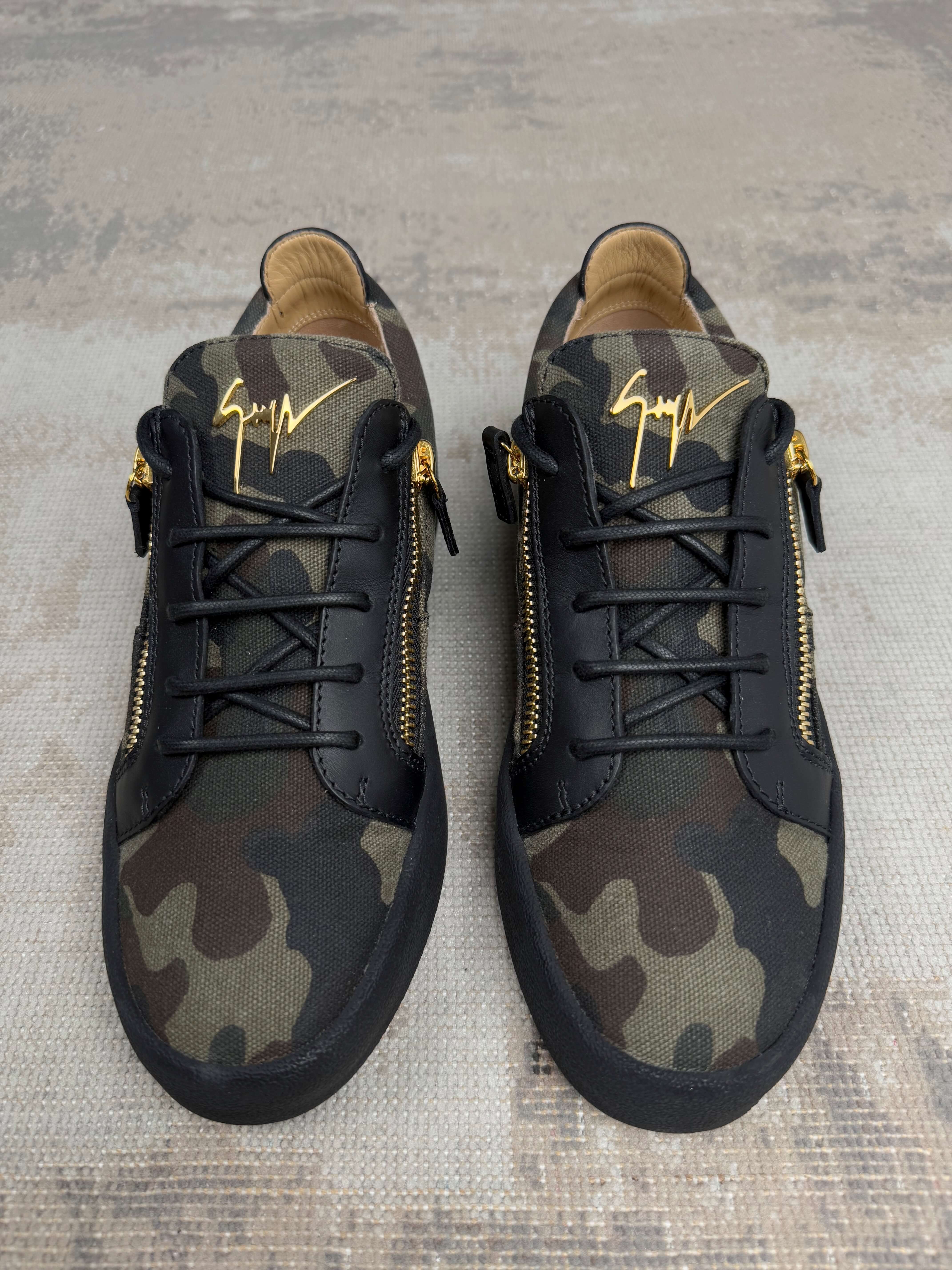 Giuseppe Zanotti Camo Canvas Trainer - Camo Green Giuseppe Zanotti