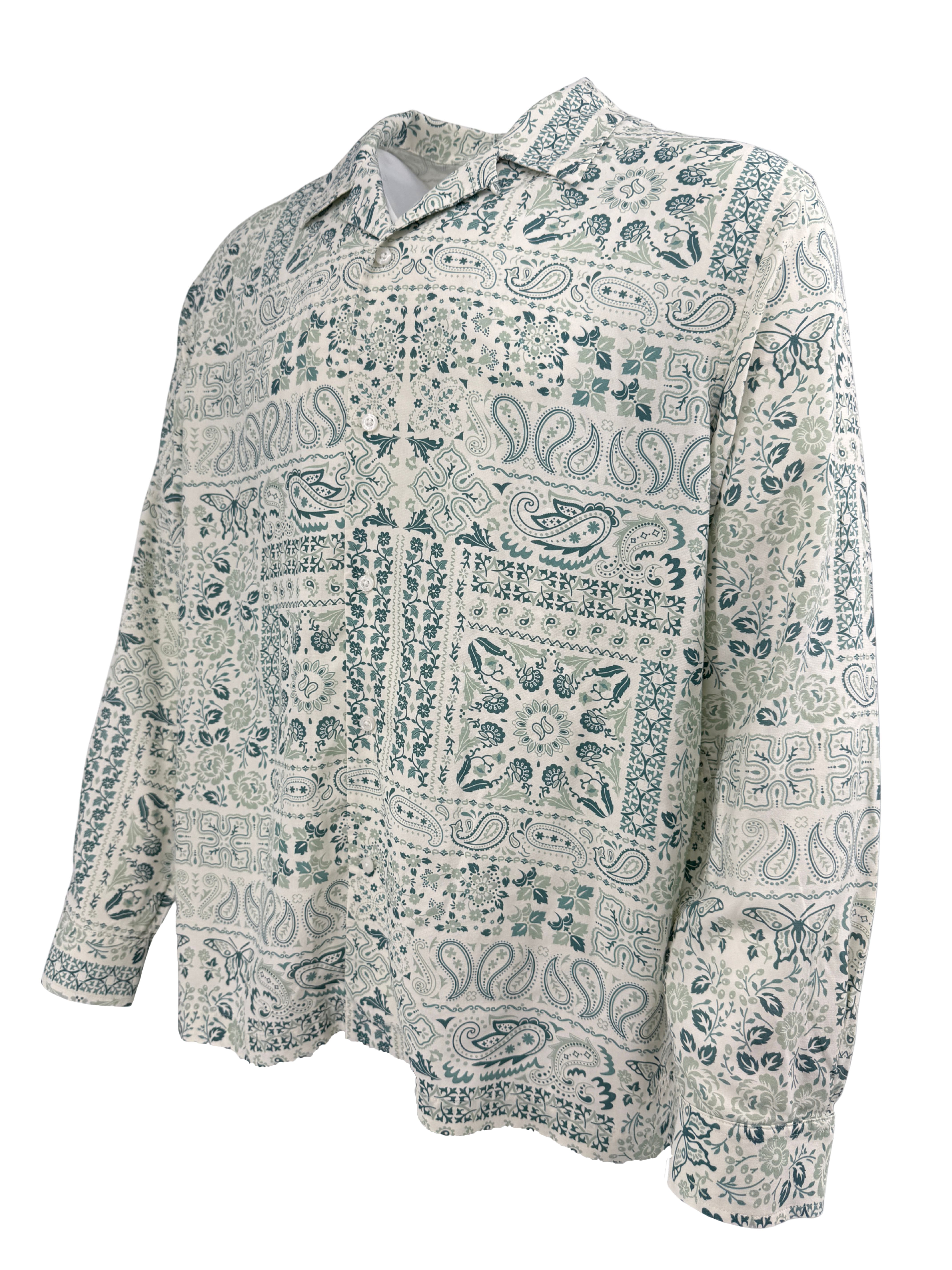 KITH Silk Bandana Shirt - White KITH