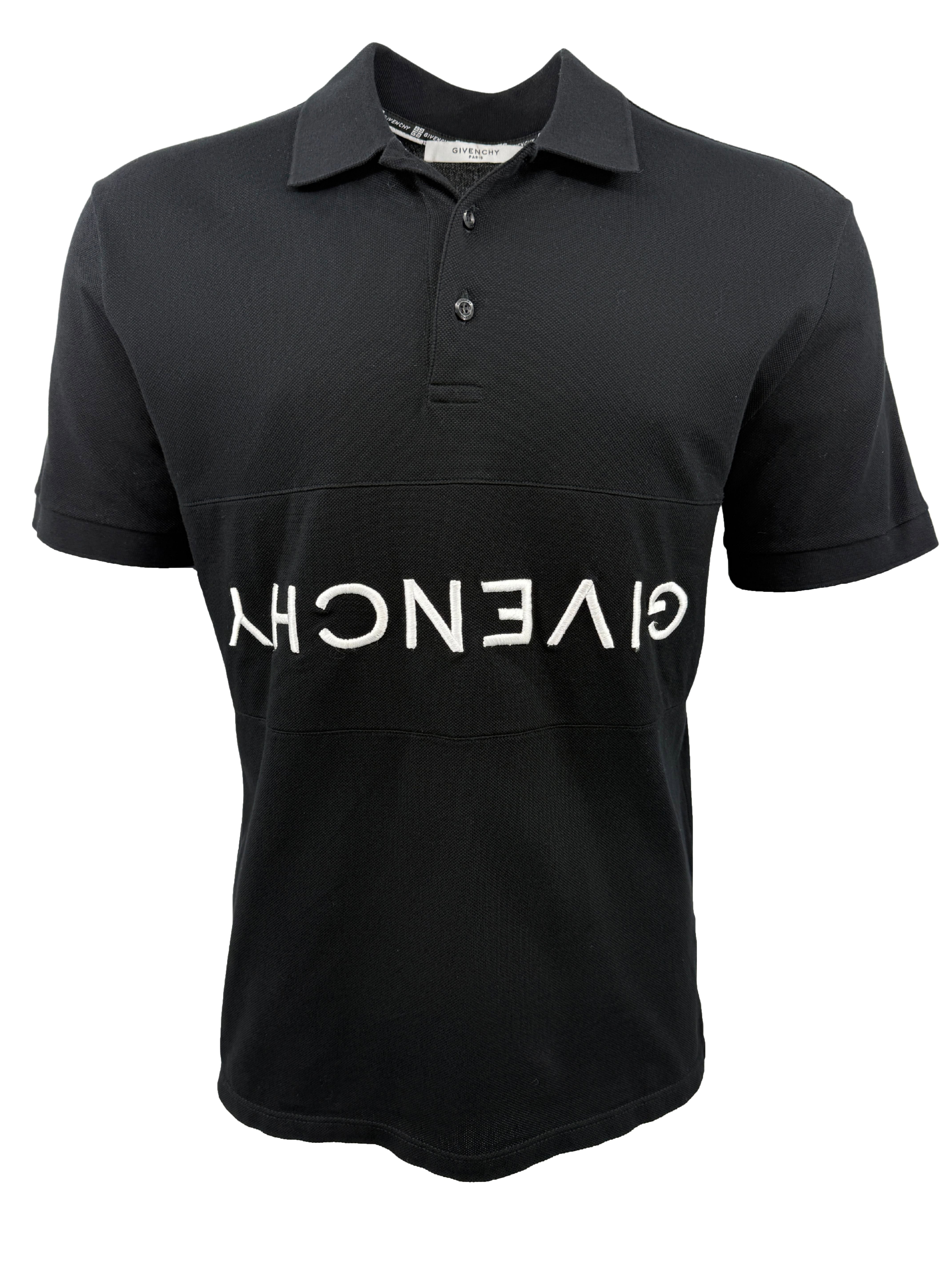 Givenchy Reverse Logo Polo Shirt - Black Givency
