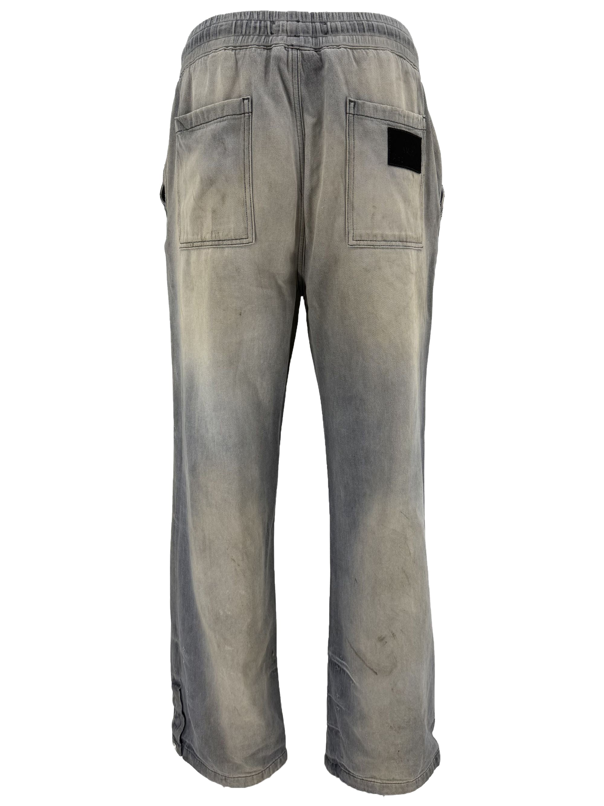 Amiri Distressed RLX Baggy Straight Leg Jeans - Grey Amiri
