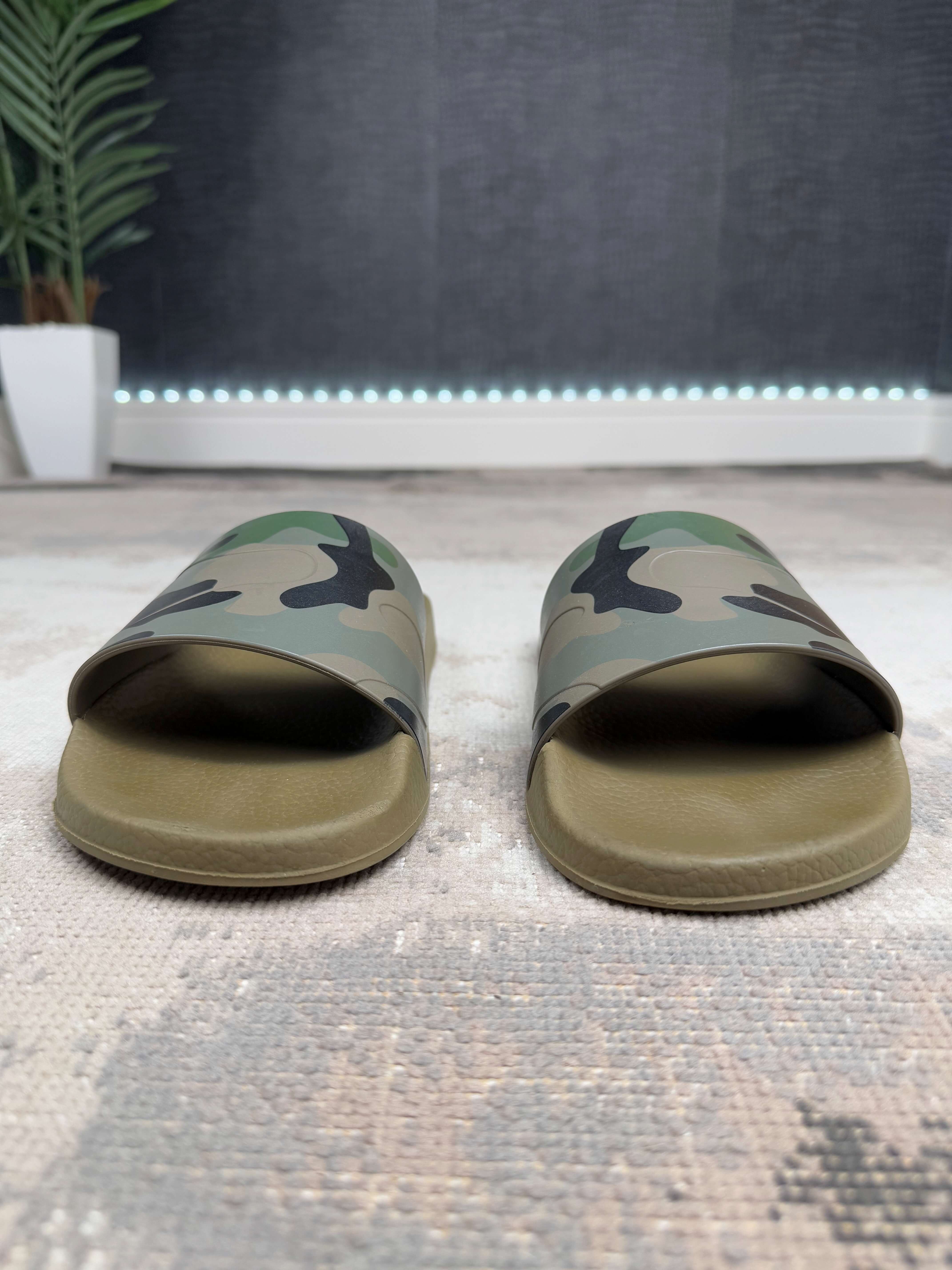Valentino Camo Rubber Slider - Camo Green Valentino