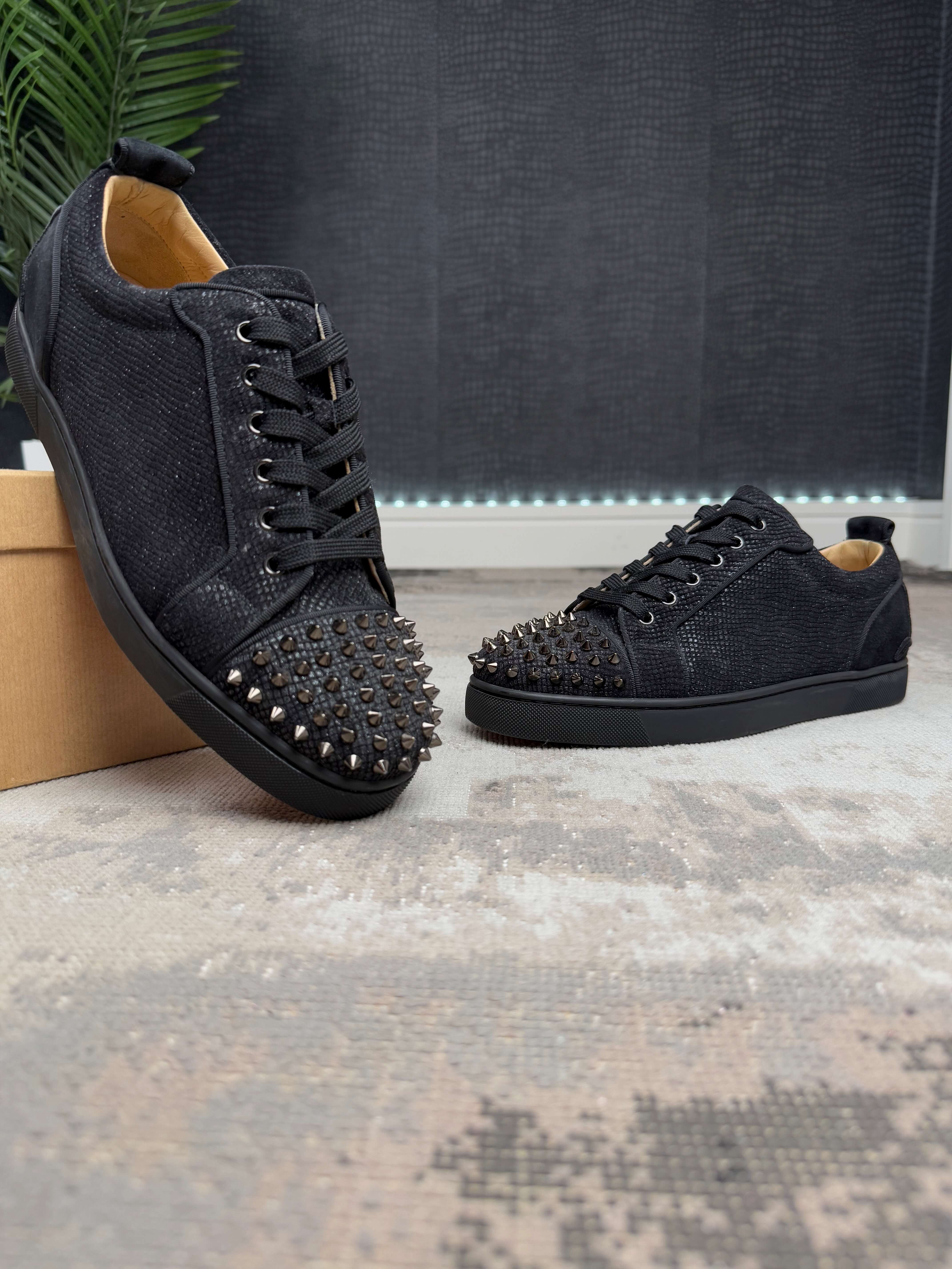 Christian Louboutin Fun Louis Junior Spikes Trainer - Black Christian Louboutin