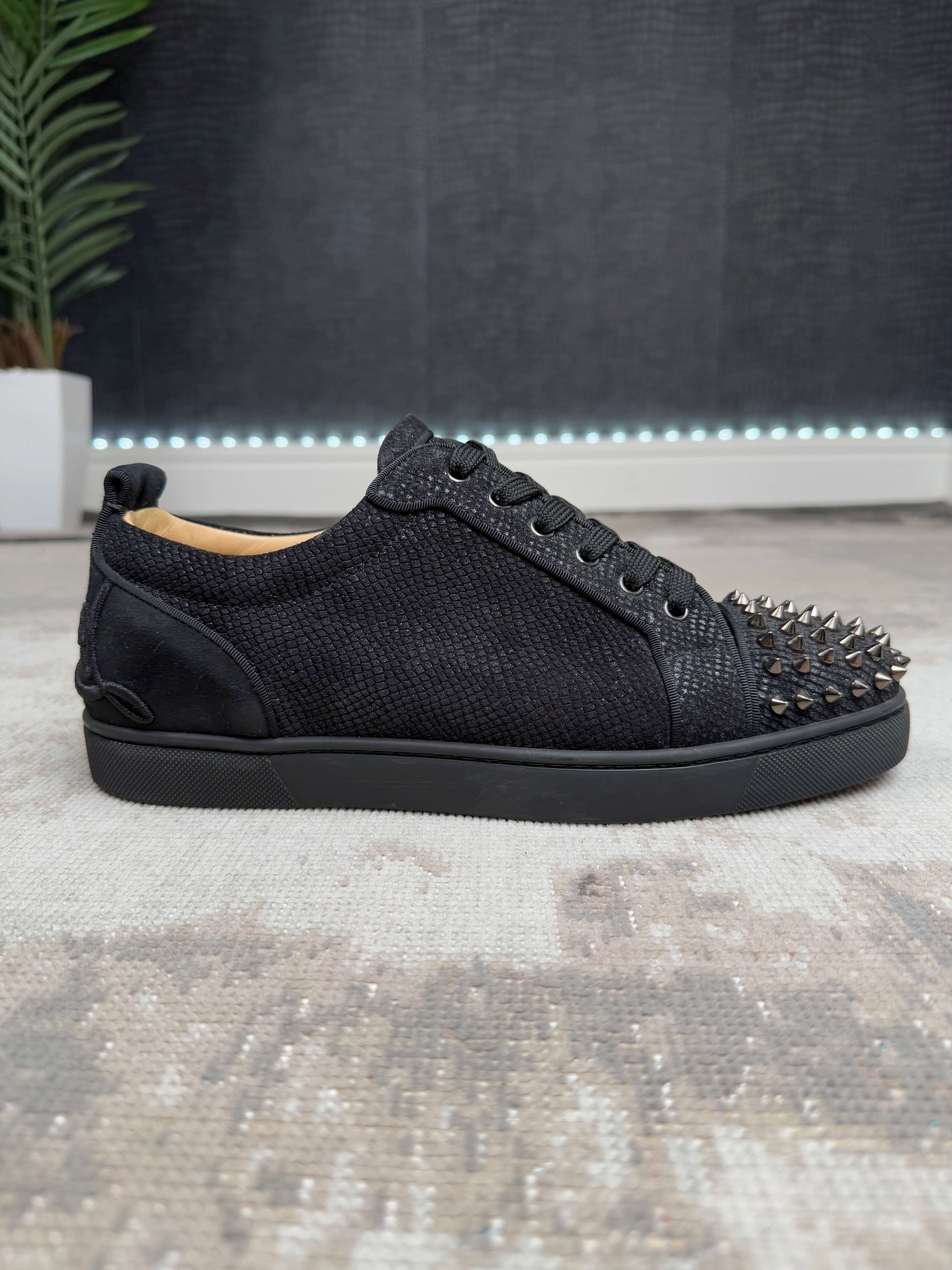 Christian Louboutin Fun Louis Junior Spikes Trainer - Black Christian Louboutin