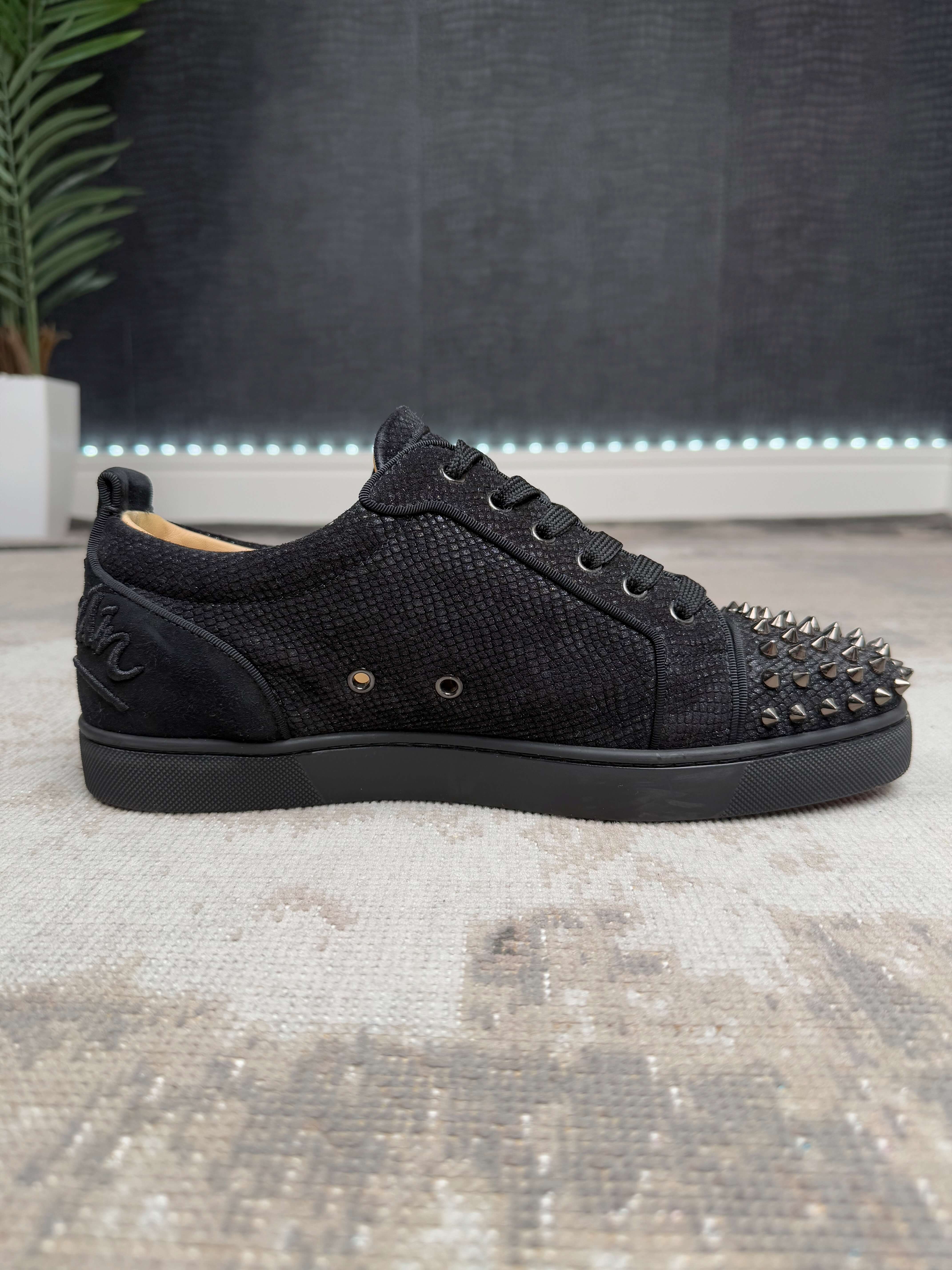 Christian Louboutin Fun Louis Junior Spikes Trainer - Black Christian Louboutin