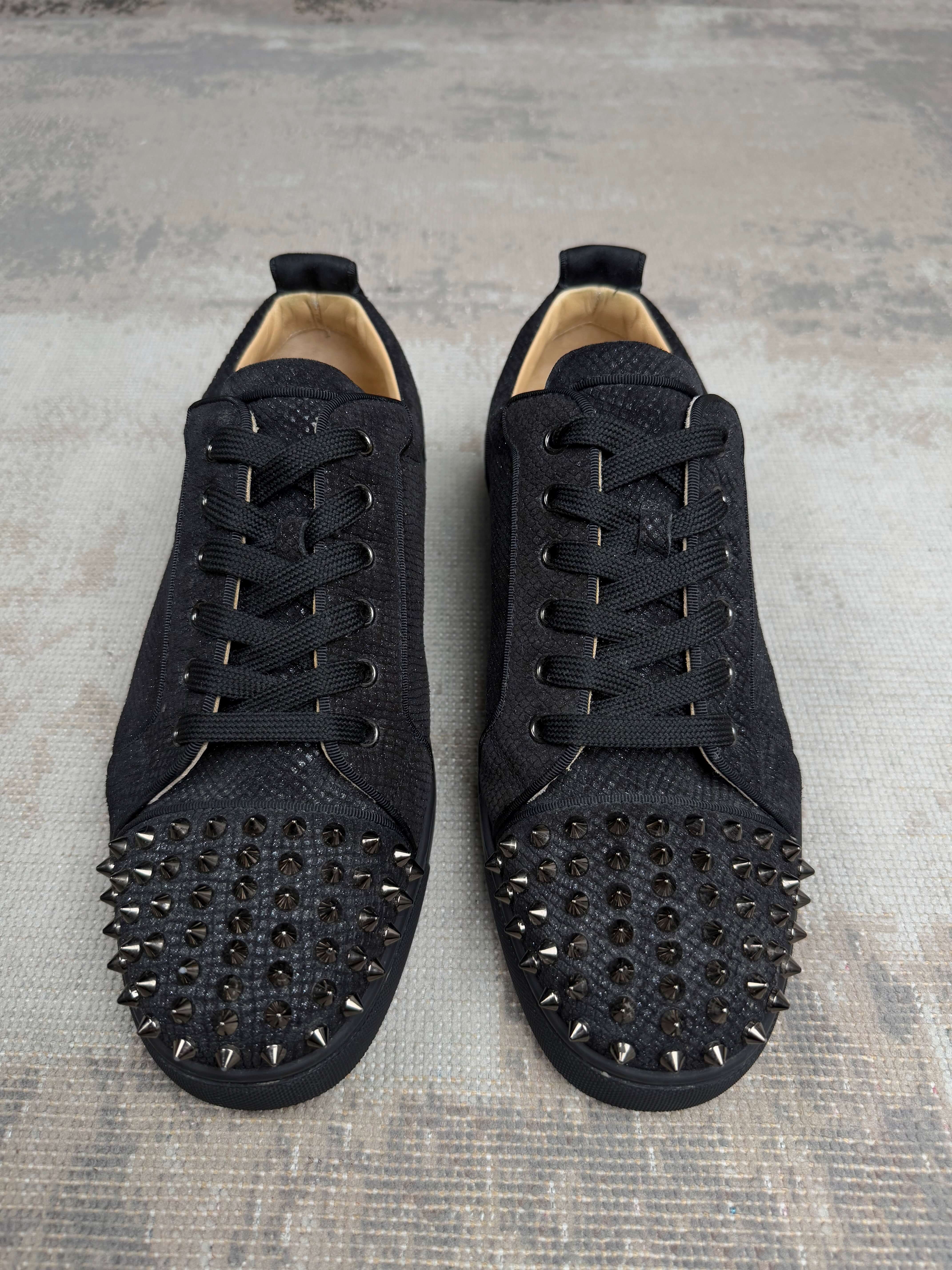 Christian Louboutin Fun Louis Junior Spikes Trainer - Black Christian Louboutin