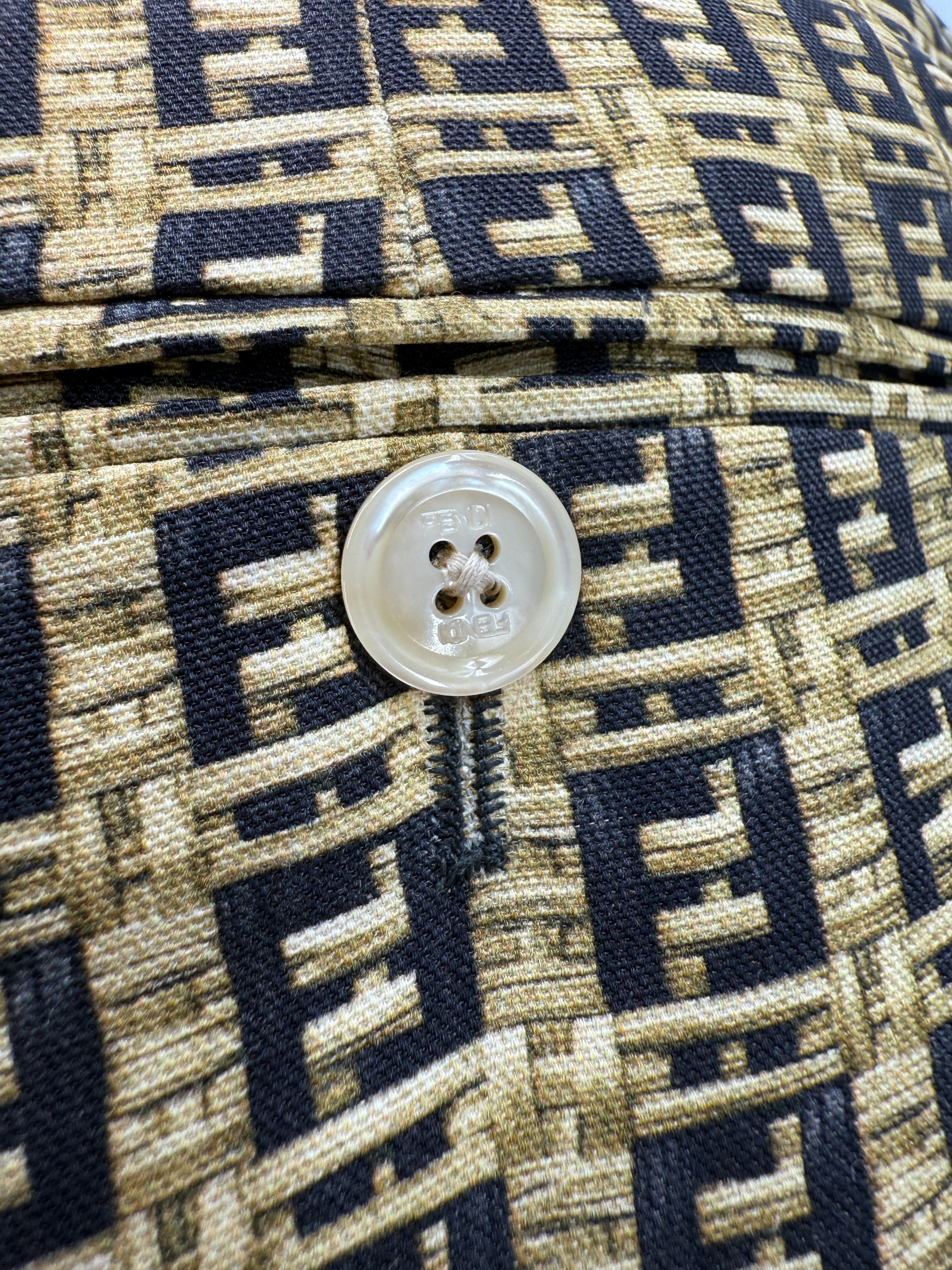 Fendi Logo Print Shorts - Beige Fendi