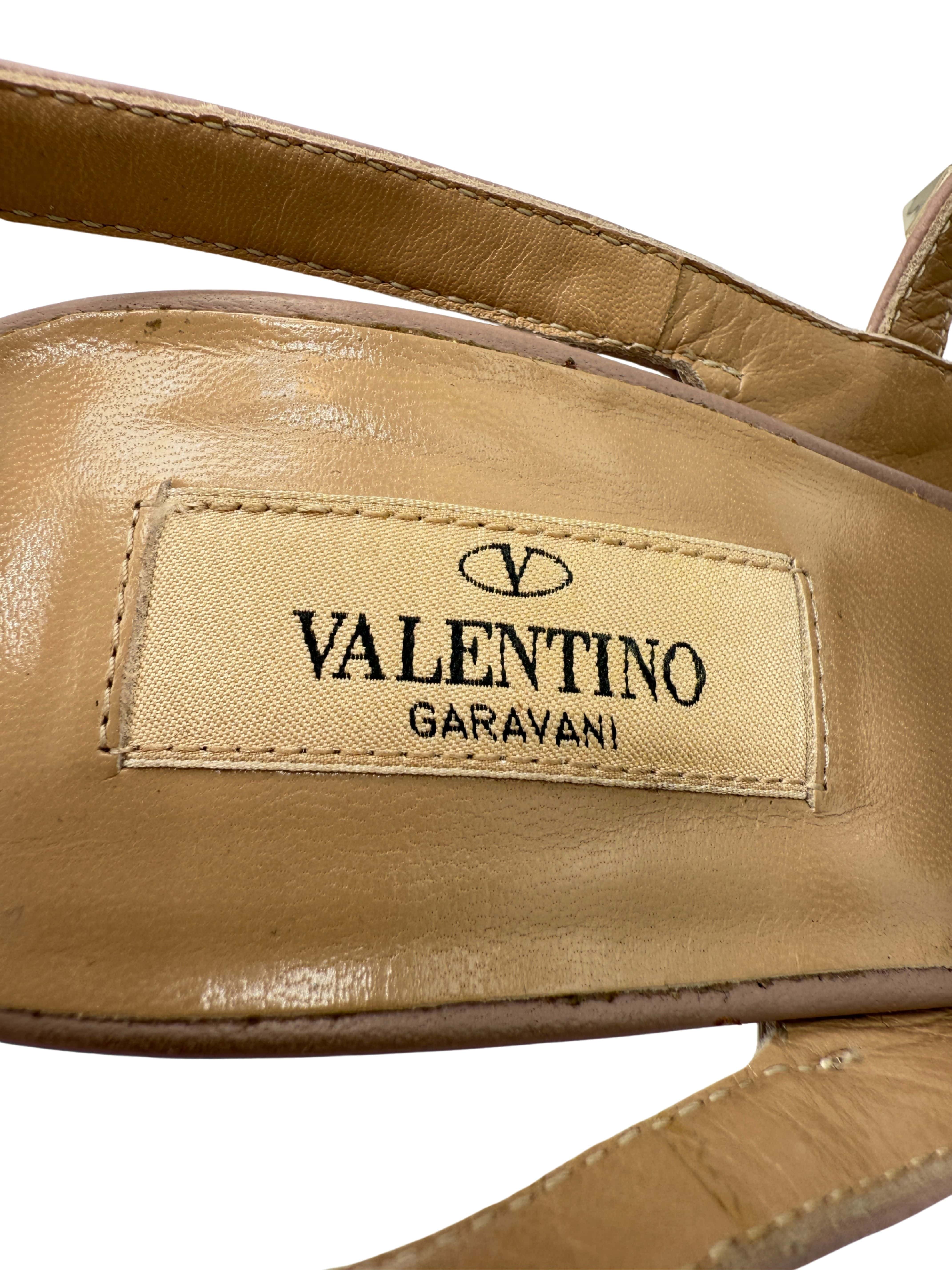 Valentino Rockstud Ankle Strap Pumps - Mauve Valentino