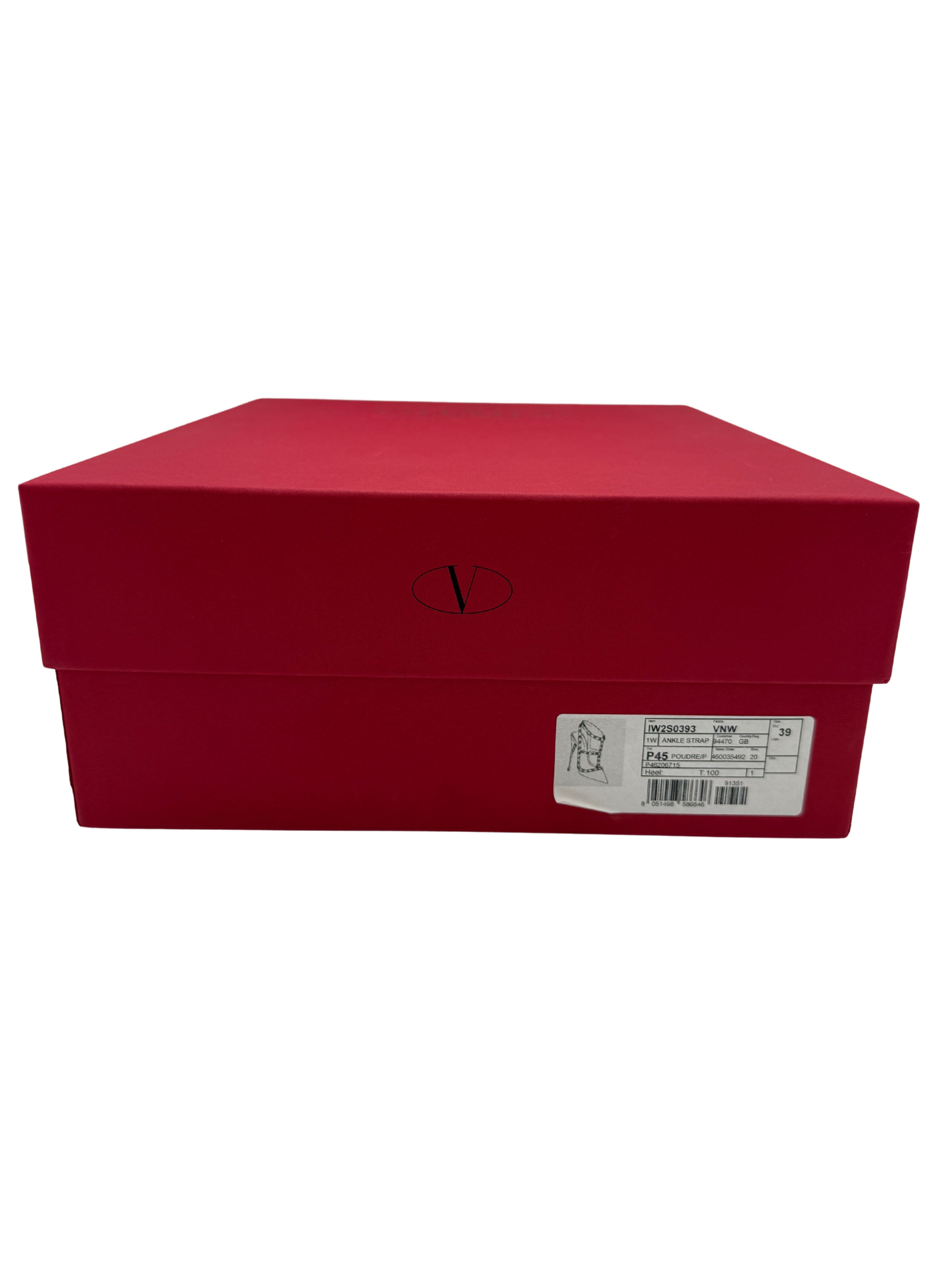 Valentino Rockstud Ankle Strap Pumps - Mauve Valentino