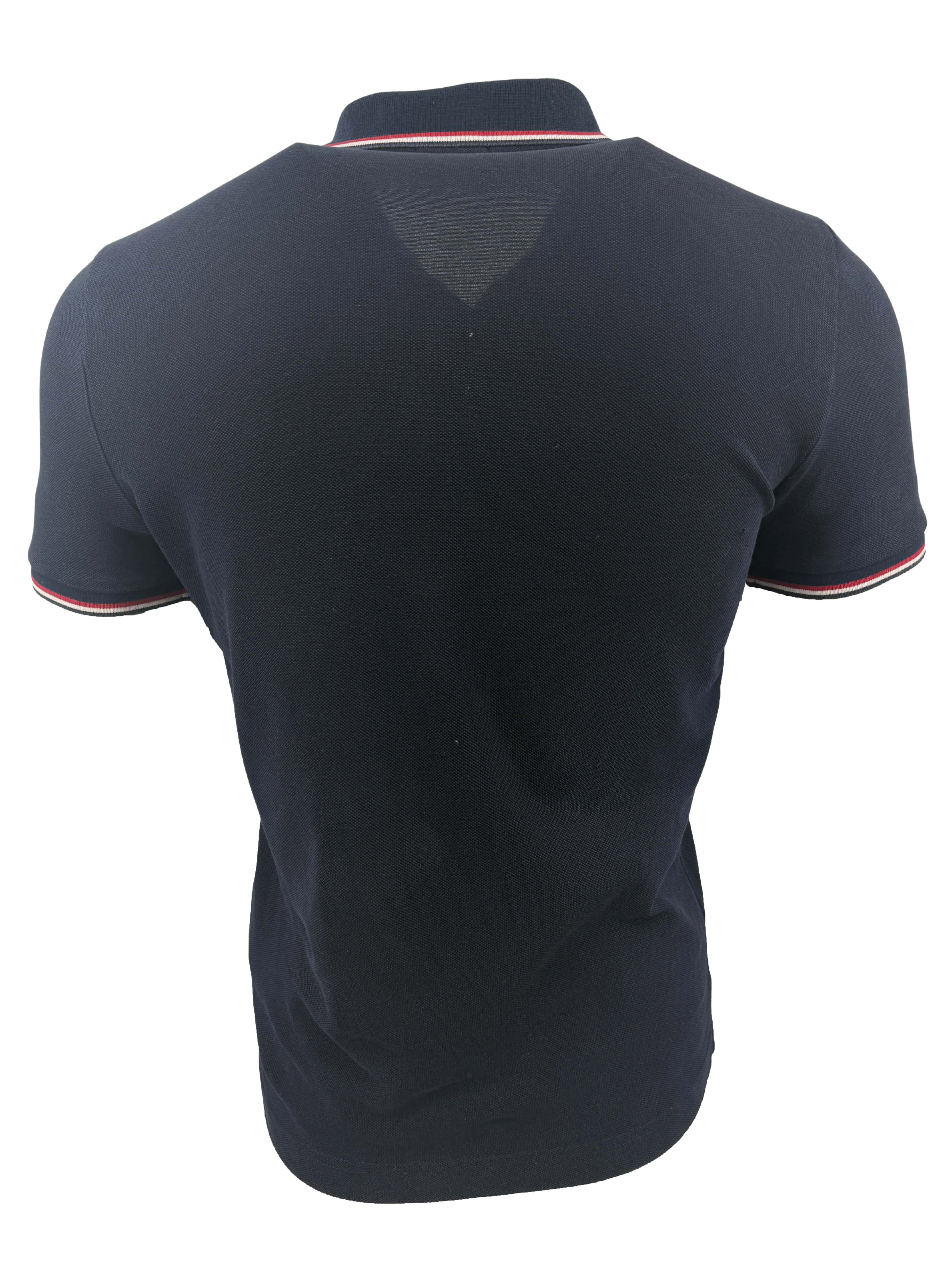 Moncler Logo Cotton Maglia Polo Shirt - Navy Moncler