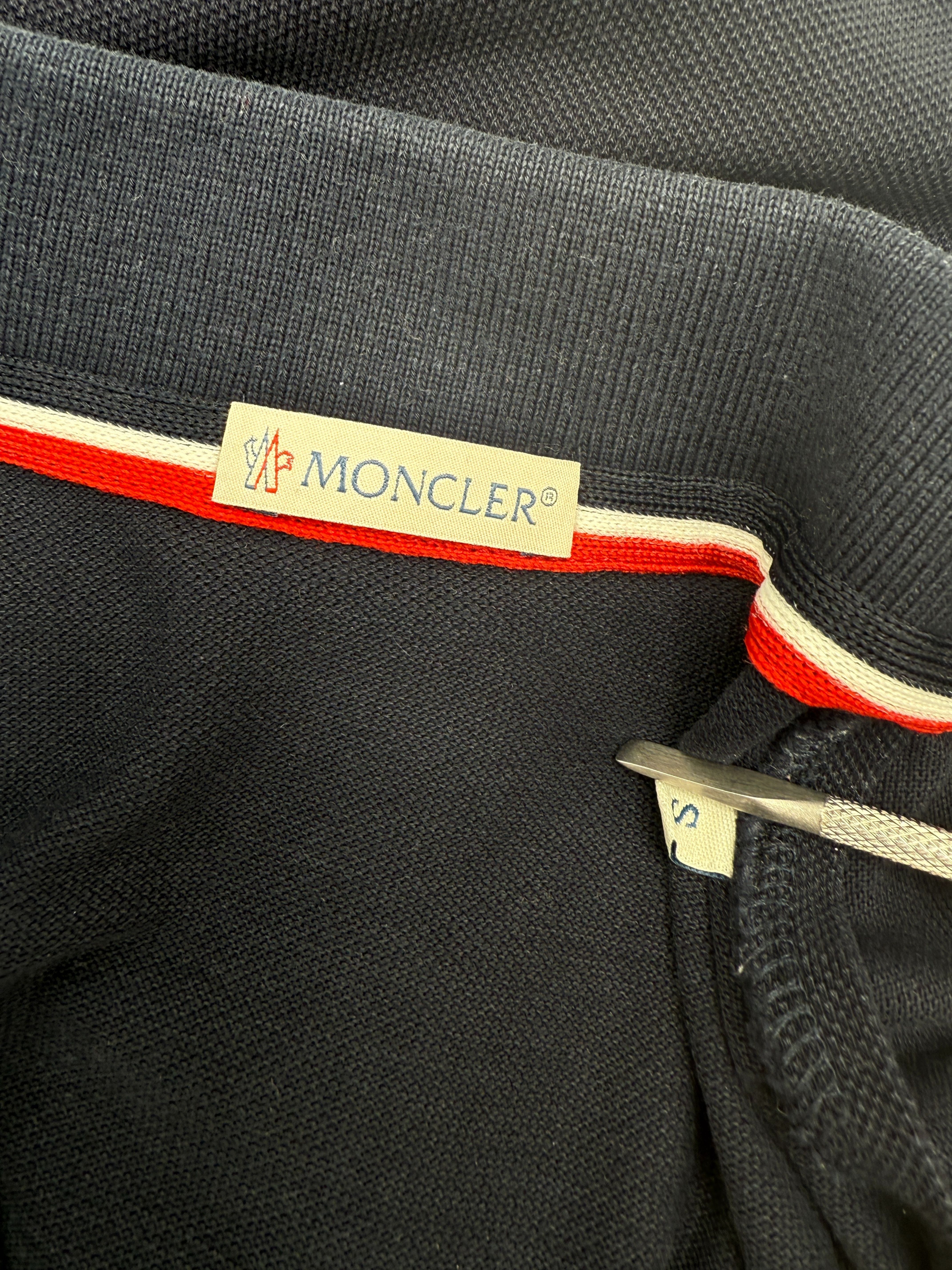 Moncler Logo Cotton Maglia Polo Shirt - Navy Moncler