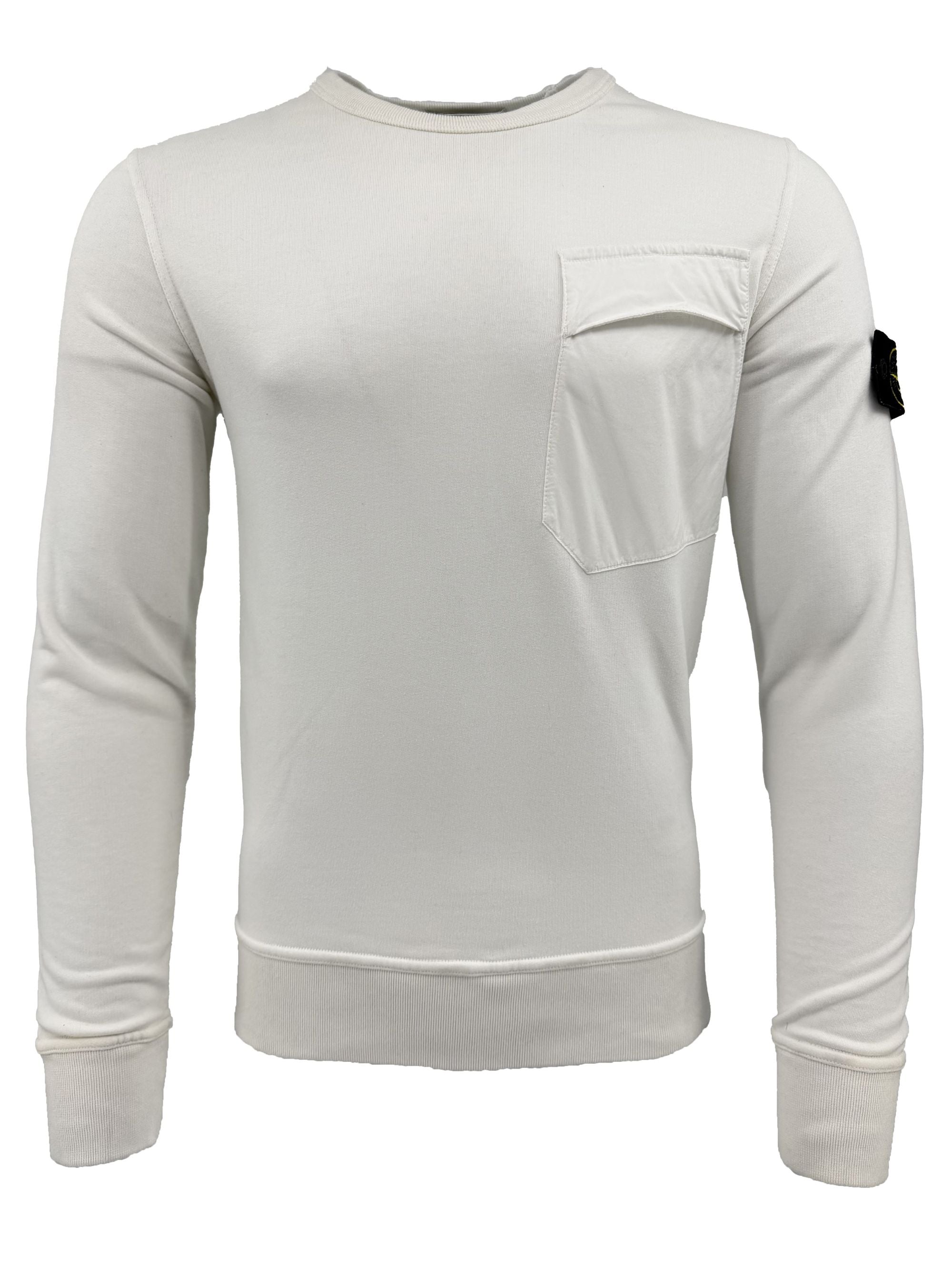Stone Island Pocket Detail Sweatshirt - White Stone Island