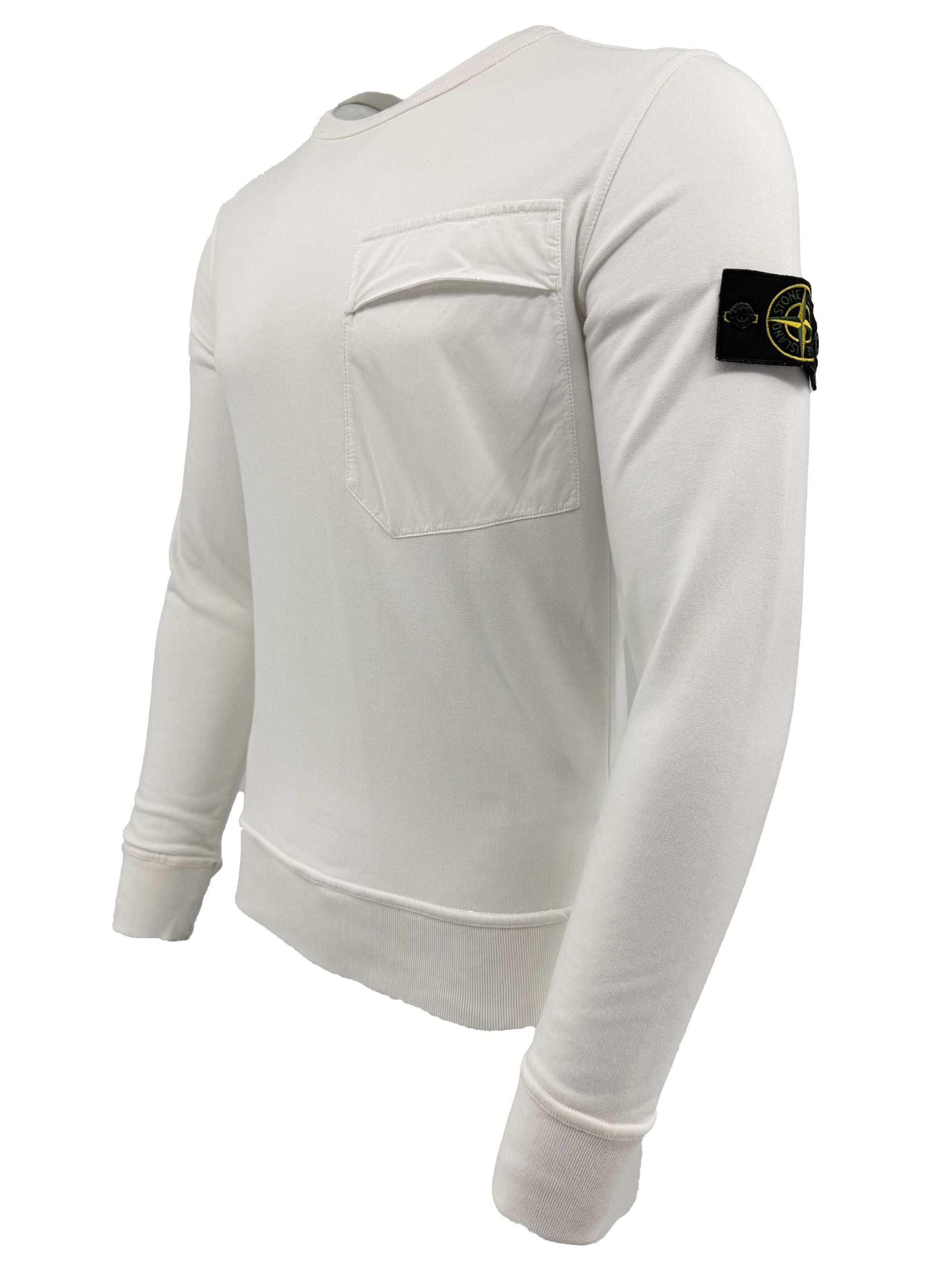 Stone Island Pocket Detail Sweatshirt - White Stone Island