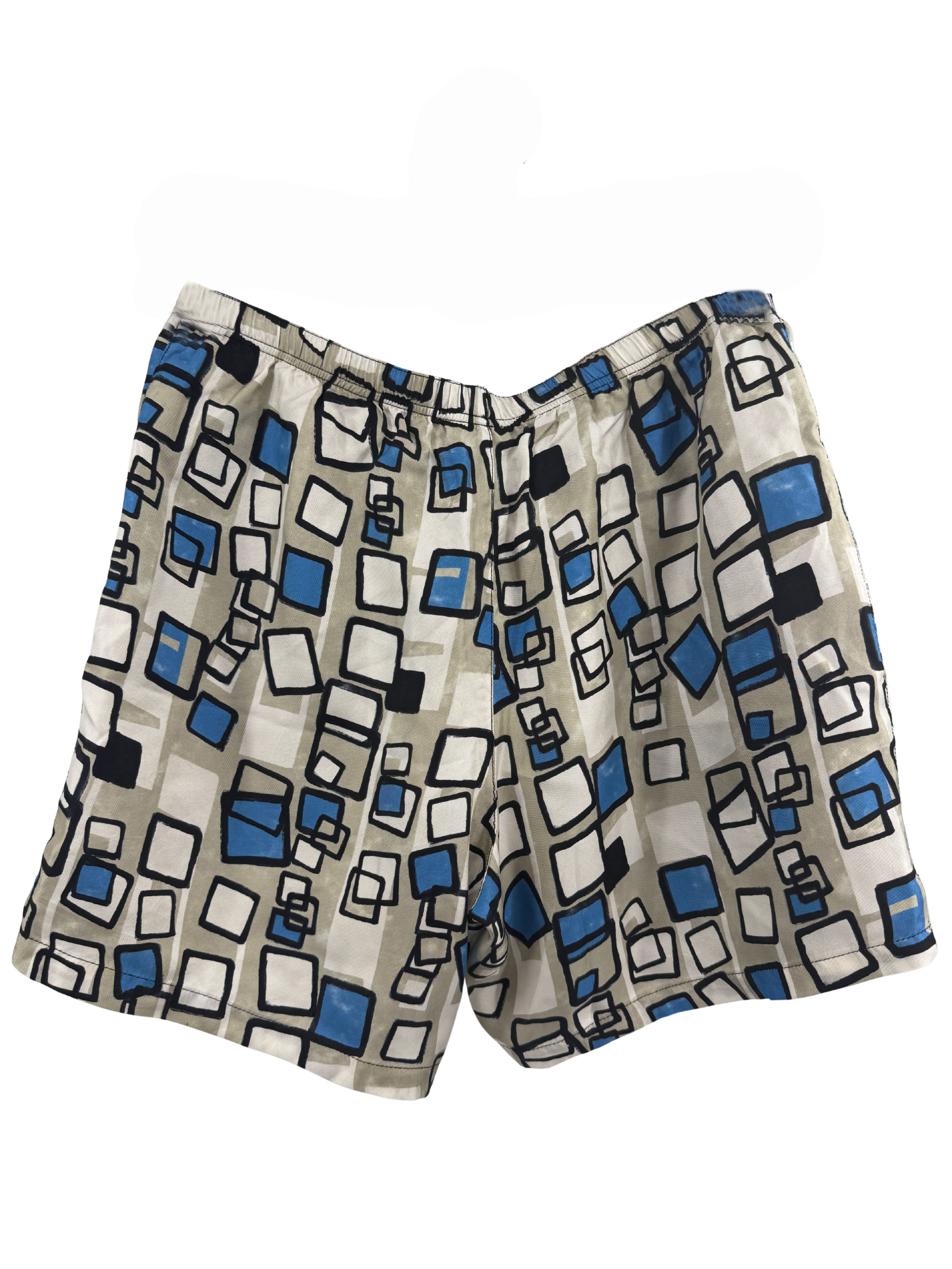 Prada Geometric-Print Swim Shorts - Beige Prada