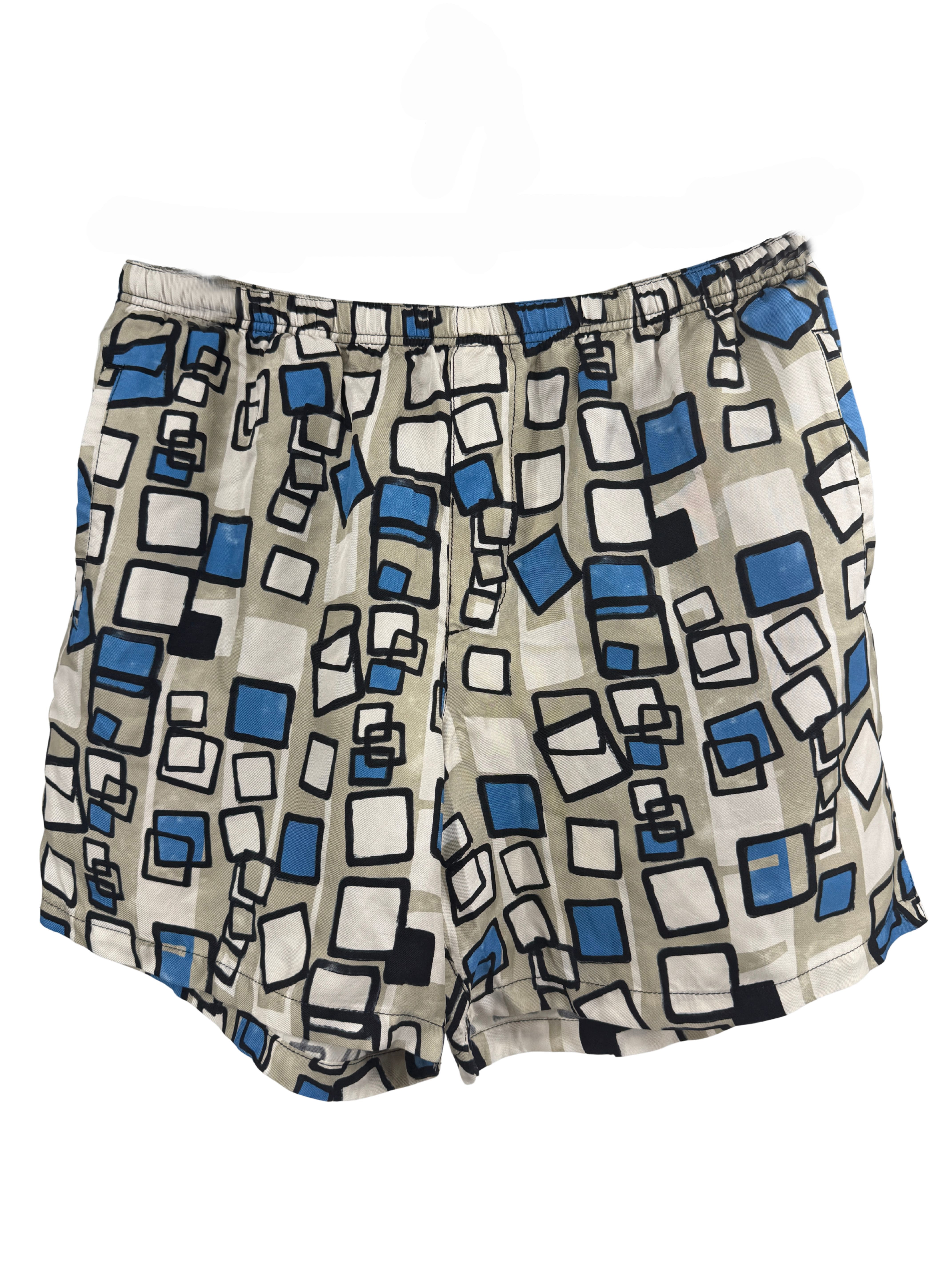 Prada Geometric-Print Swim Shorts - Beige Prada