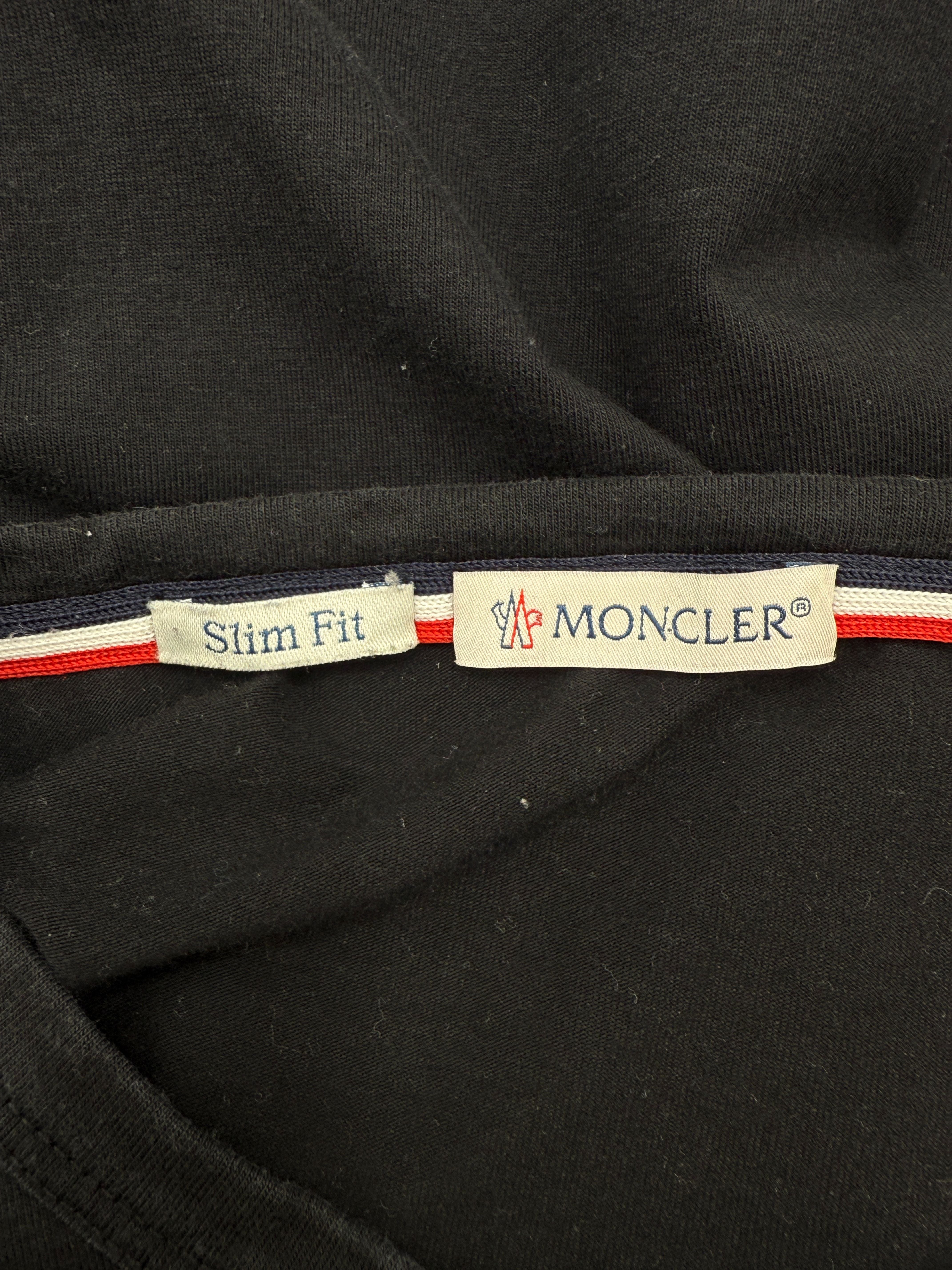 Moncler Tricolour-Trimmed T-Shirt - Black Moncler