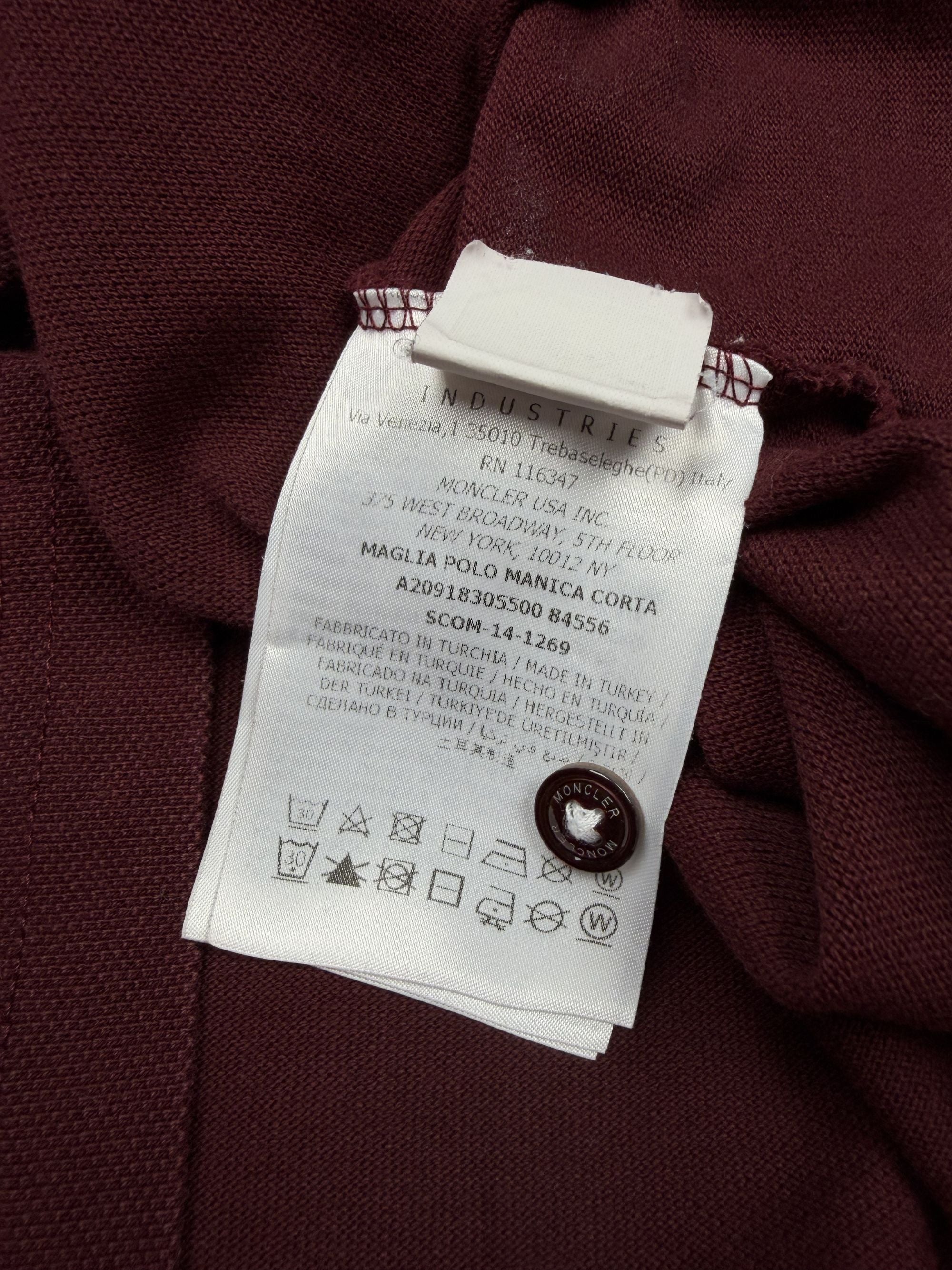 Moncler Badge Polo - Burgundy Moncler