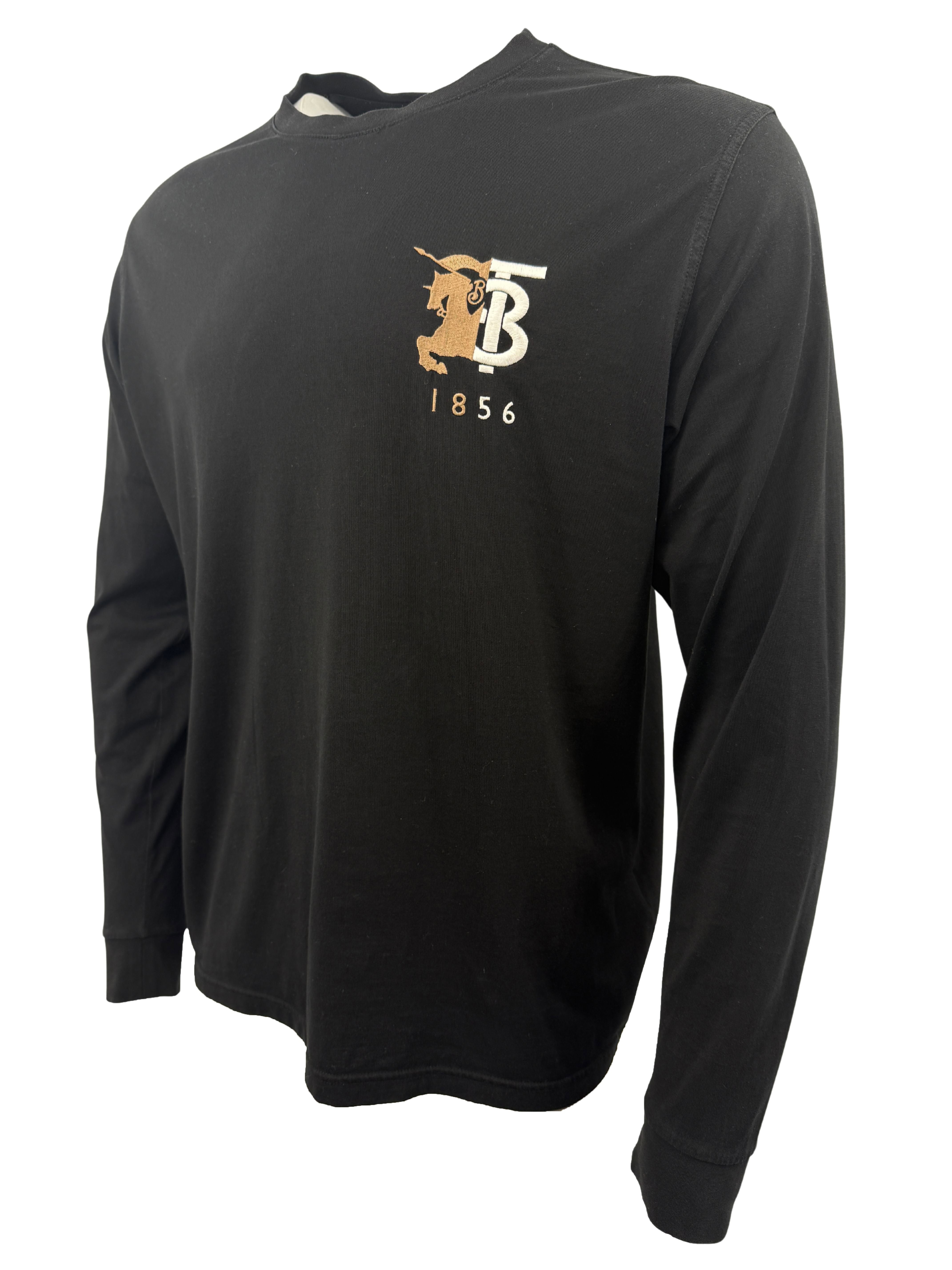 Burberry Huckford Long Sleeve T-Shirt - Black Burberry